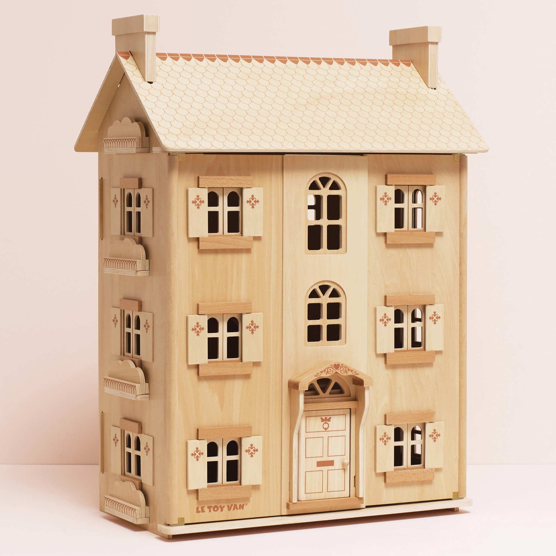The Grand Natural Wood Dolls House - Rose and Friends