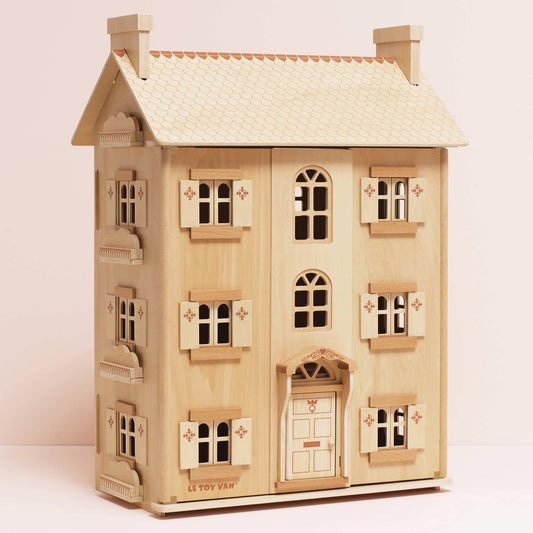 The Grand Natural Wood Dolls House - Rose and Friends
