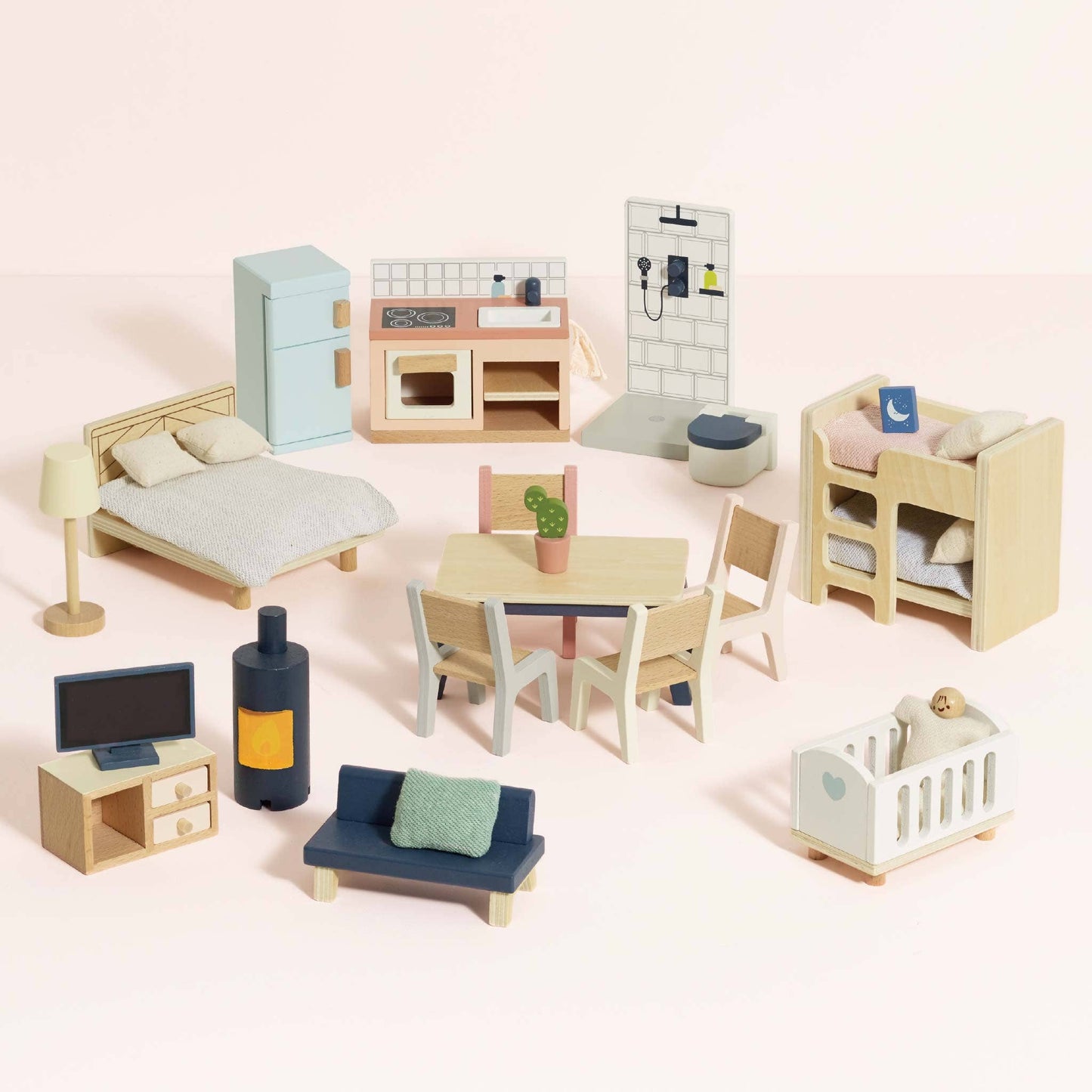 Complete Dolls House Furniture Set - Rose and Friends