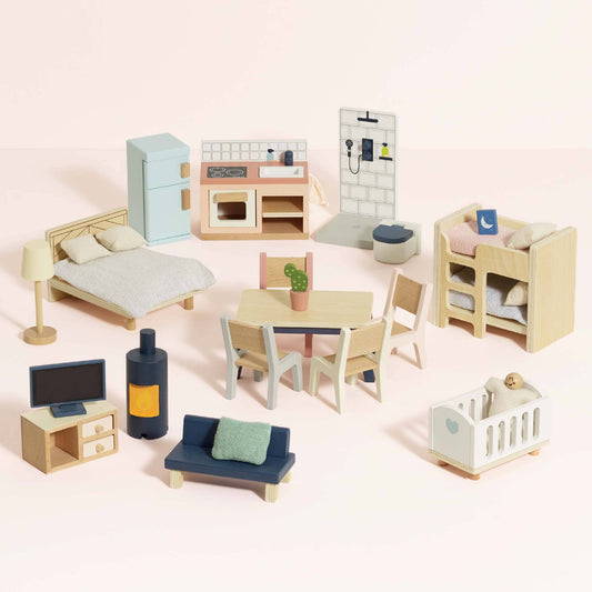 Complete Dolls House Furniture Set - Rose and Friends