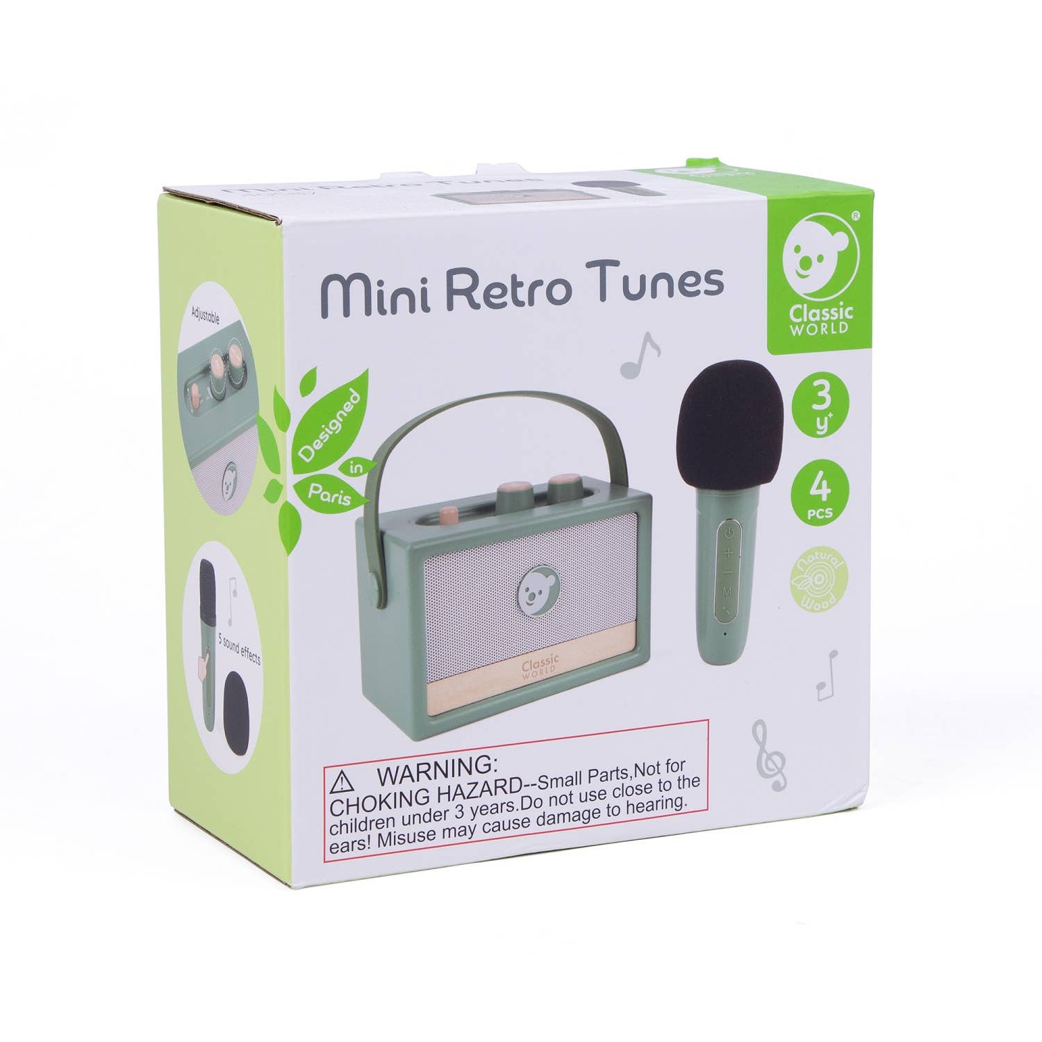 Classic World Mini Retro Tunes Musical Bluetooth Speaker - Rose and Friends