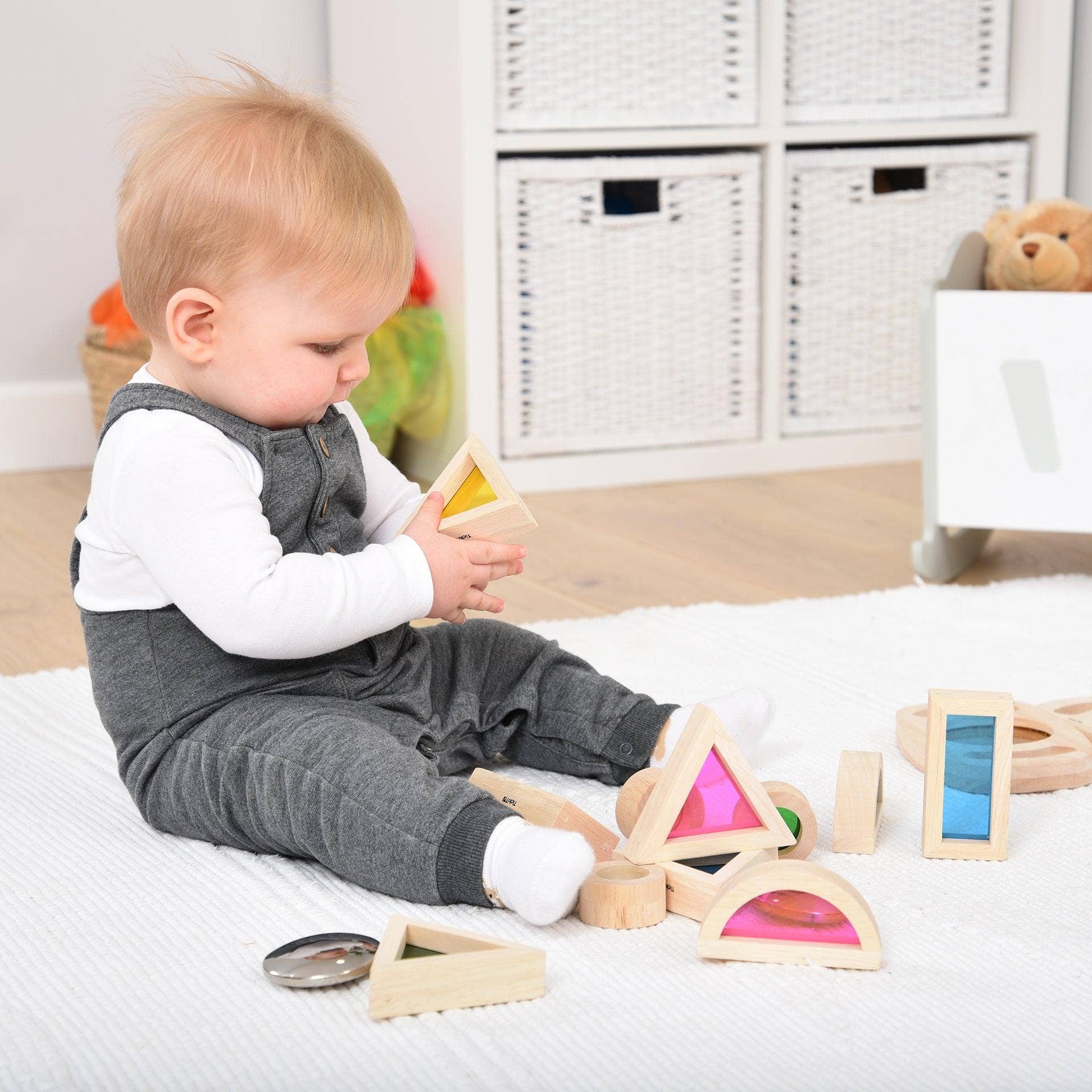 Rainbow Blocks -  Building blocks - Wooden Toy - Sensory - Rose and Friends