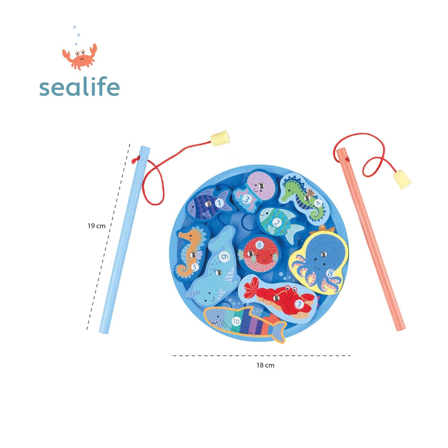 Magnetic Wooden Fishing Game - Rose and Friends