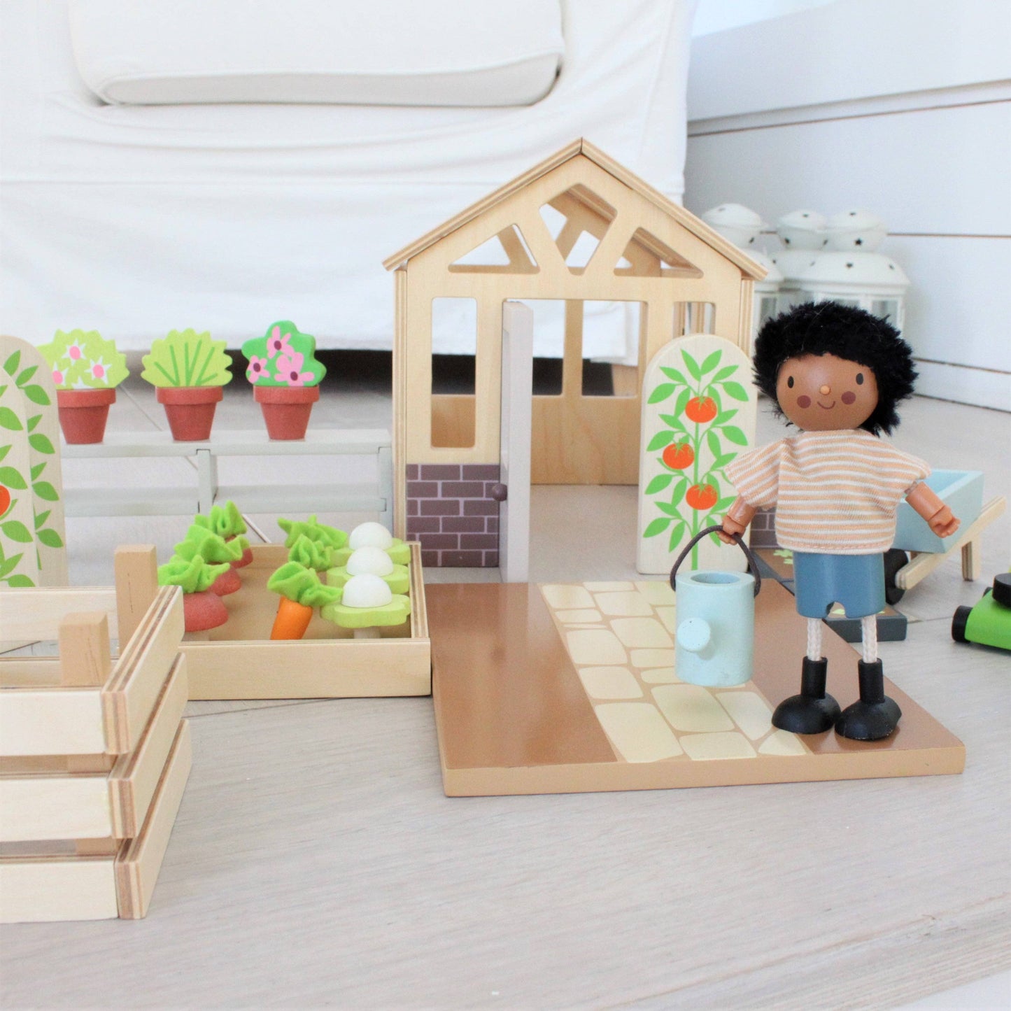 Greenhouse and Garden Set - Rose and Friends