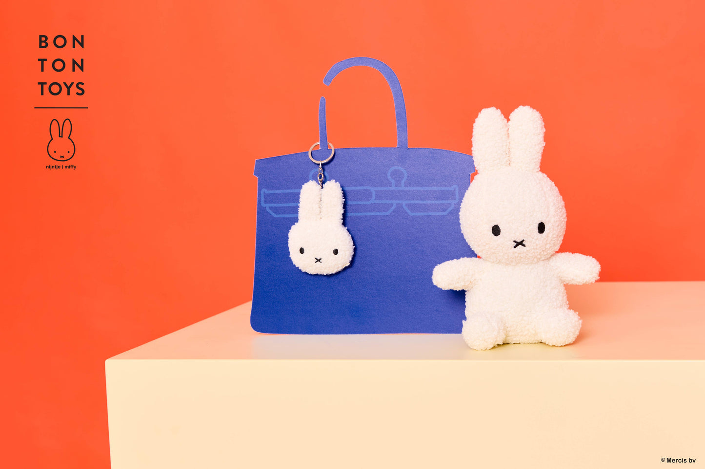 Miffy Tiny Teddy Keyring Cream 10cm - Rose and Friends