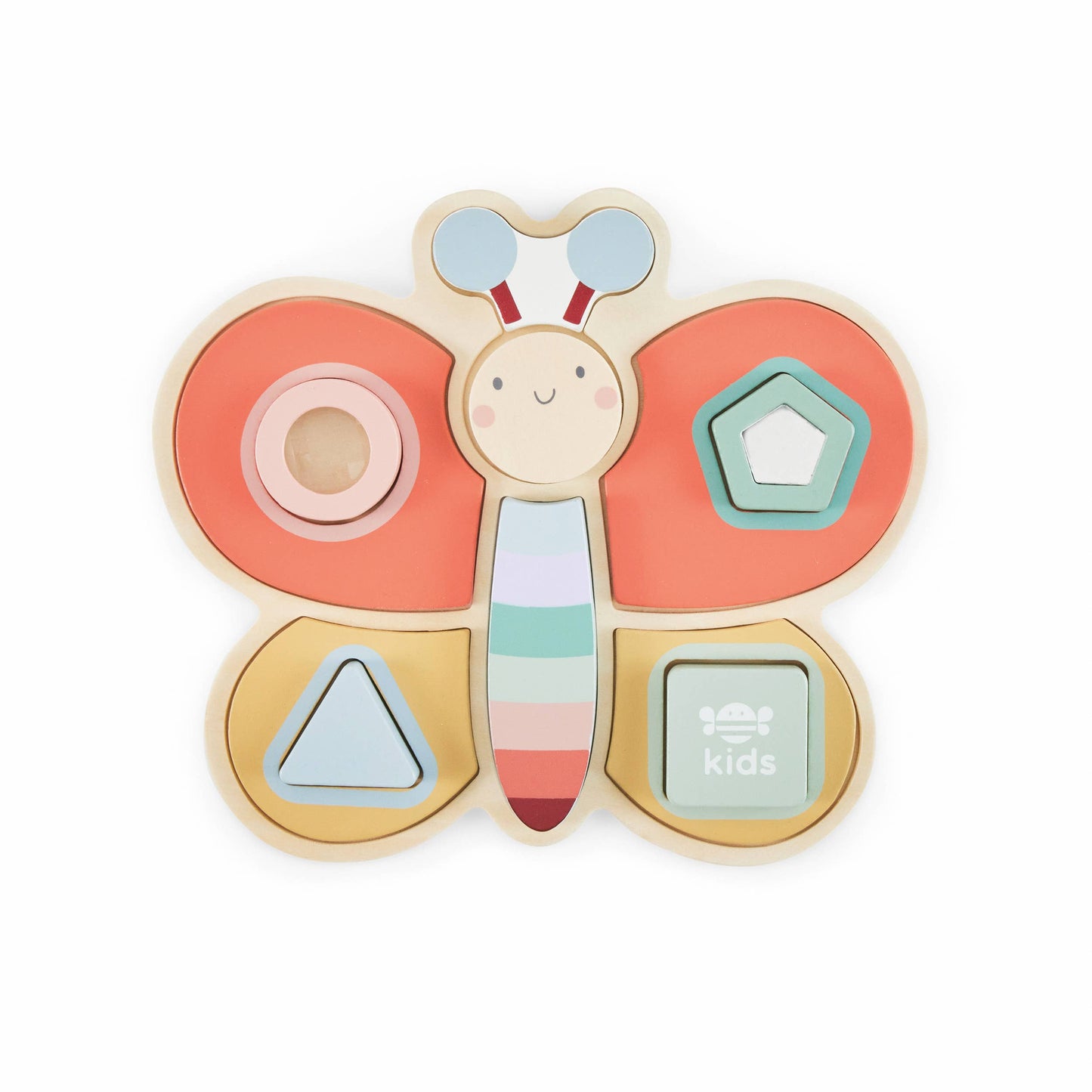 Just Bee Kids Wooden Sensory Butterfly Puzzle (FSC) - Rose and Friends