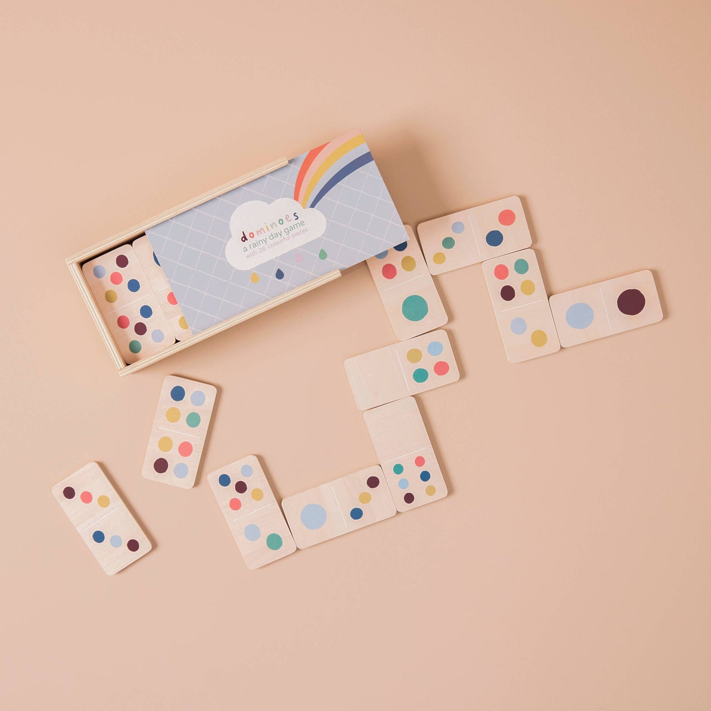 Just Bee Kids Wooden Domino Game - Rose and Friends