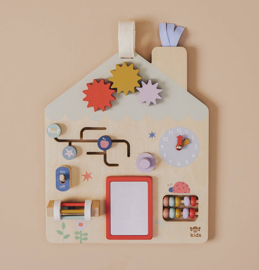 Just Bee Kids Wooden Busy Board (FSC) - Rose and Friends