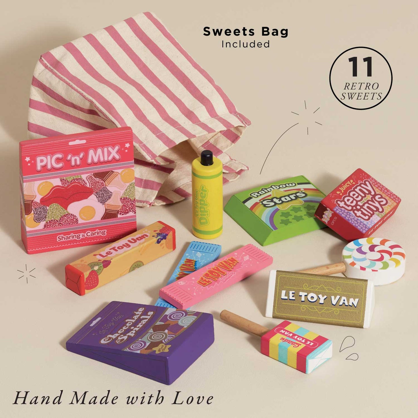 Retro Sweets and Candy Roleplay Set - Rose and Friends