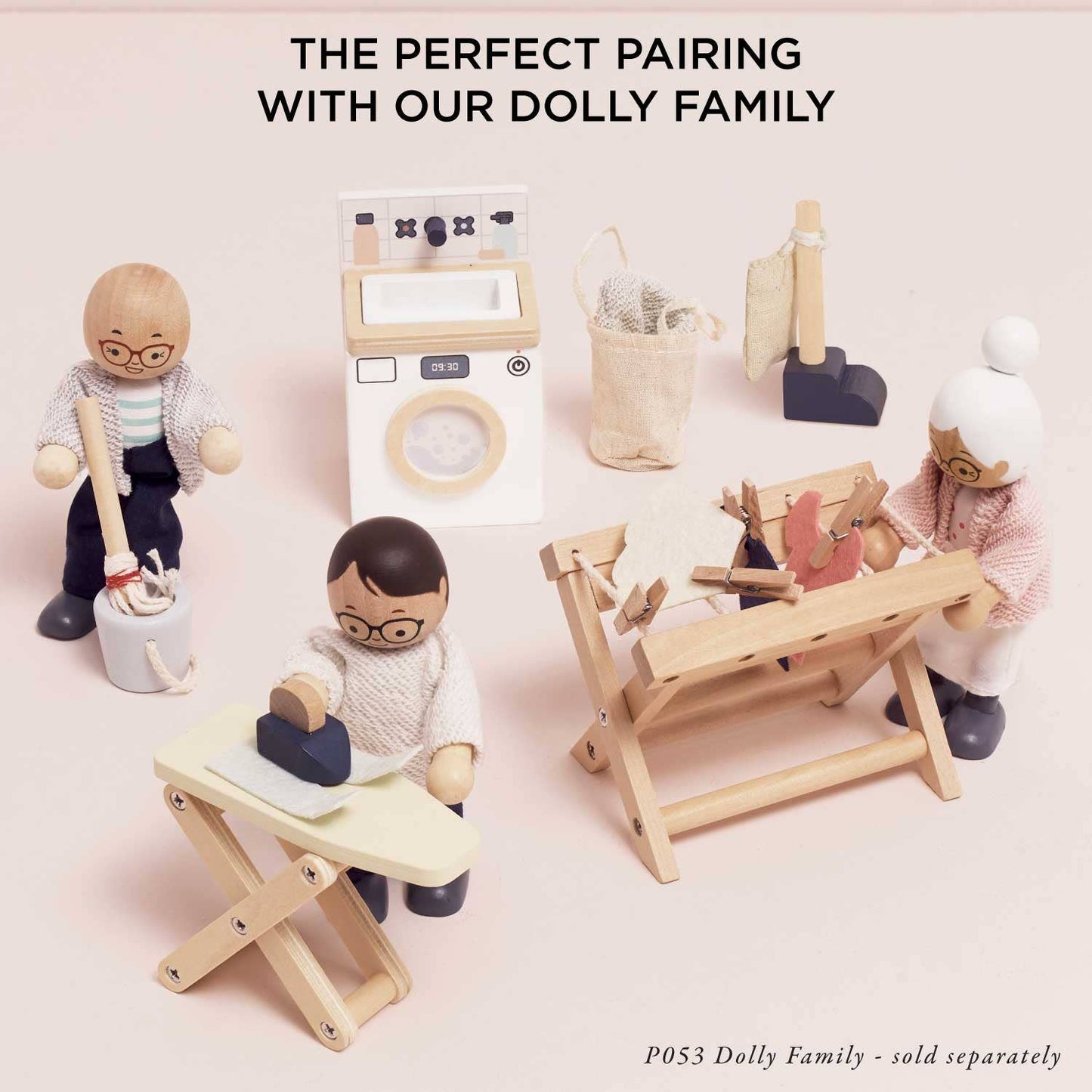 Wooden Dolls House Laundry Room - Rose and Friends