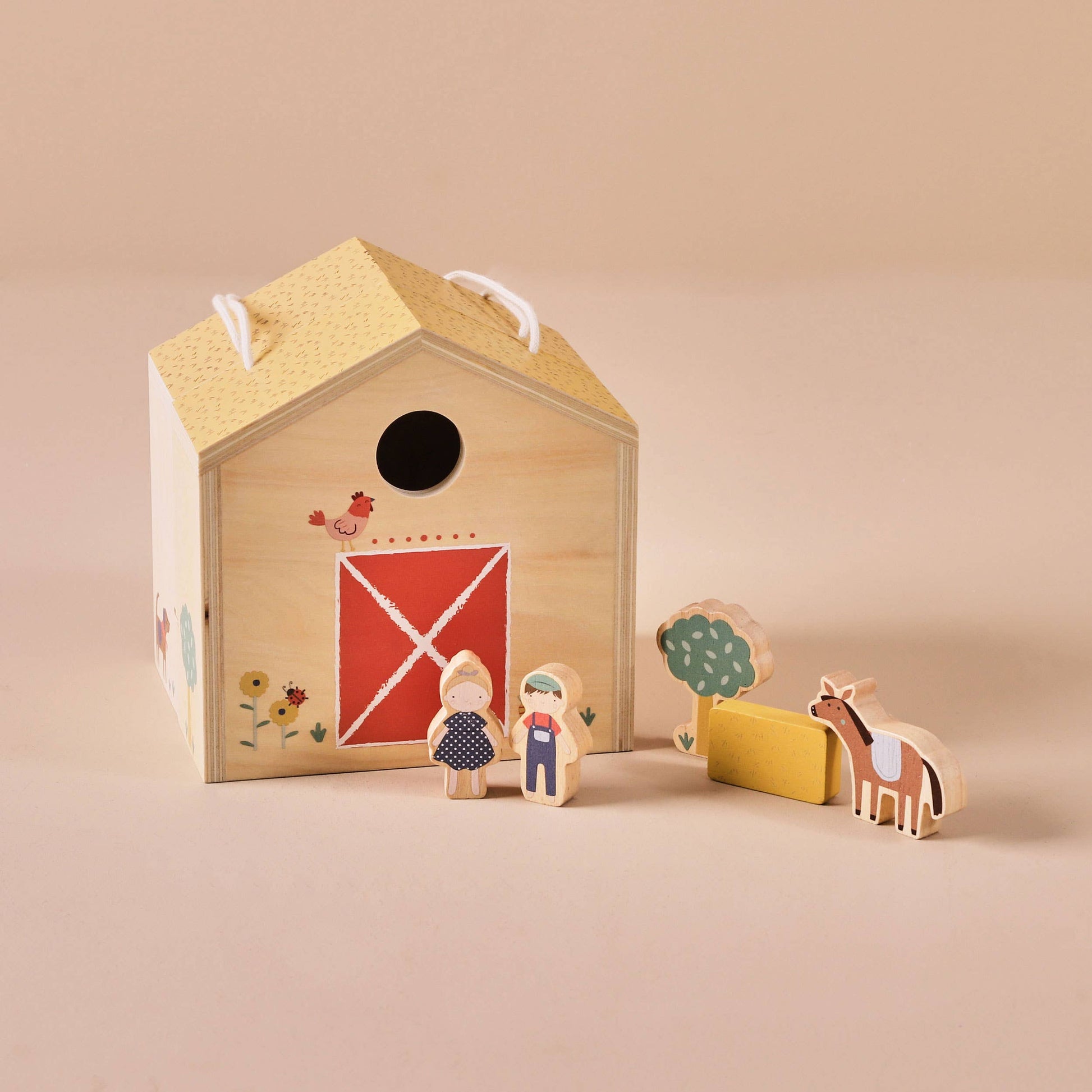 Just Bee Kids Wooden Farm House with Characters FSC® - Rose and Friends