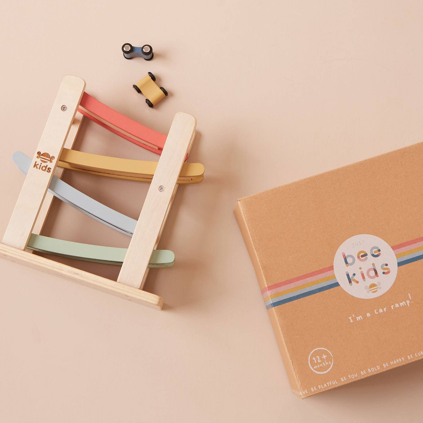 Just Bee Kids Wooden Car Ramp Toy - Rose and Friends