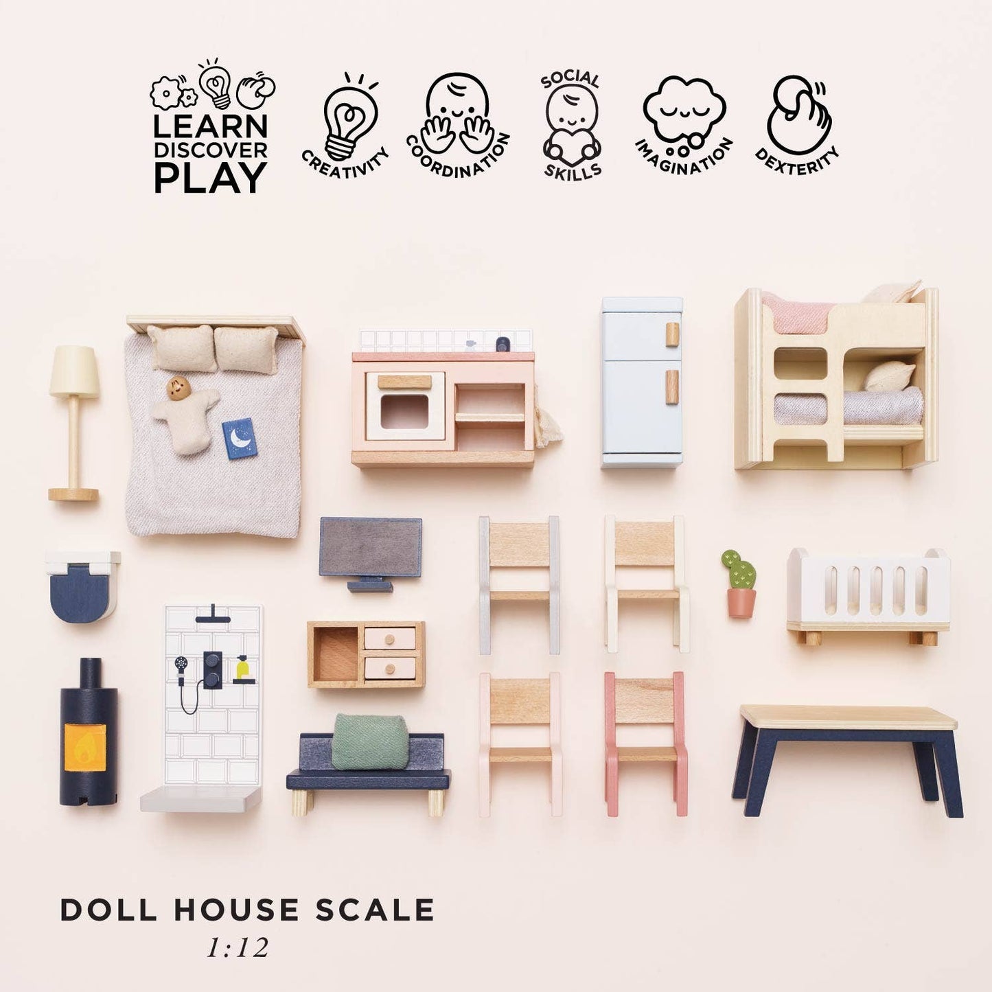 Complete Dolls House Furniture Set - Rose and Friends