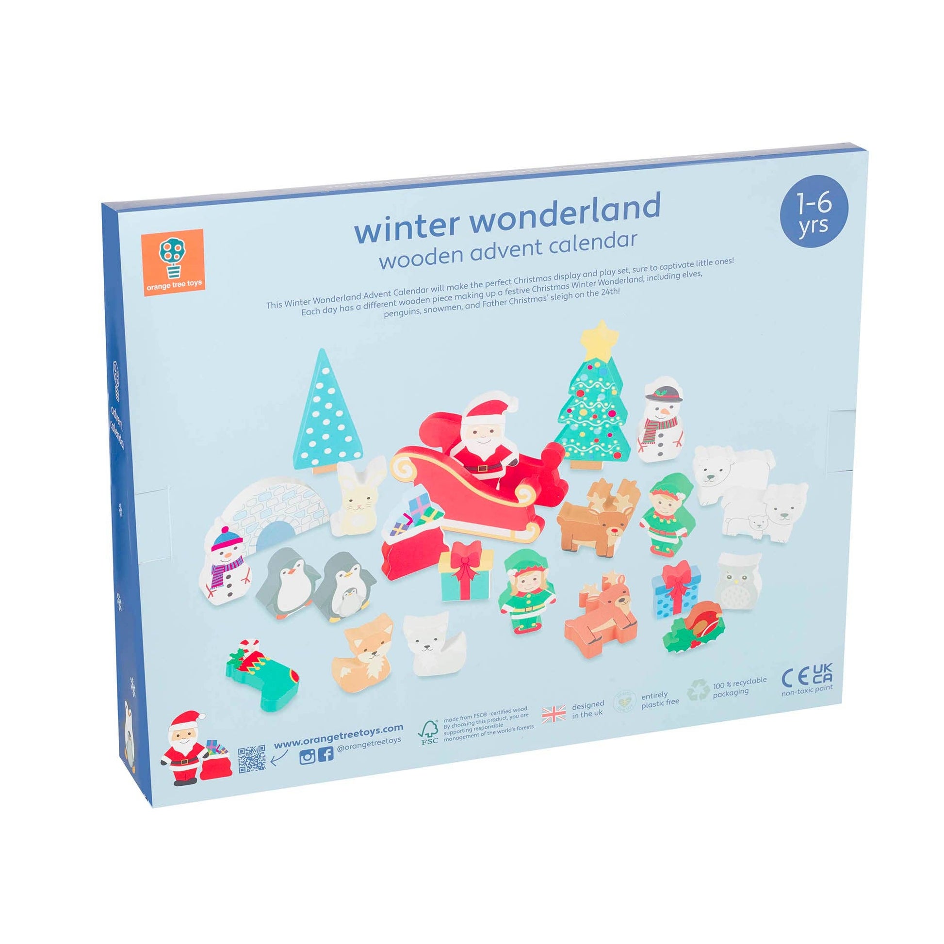 Wooden Advent Calendar - Winter Wonderland - Rose and Friends