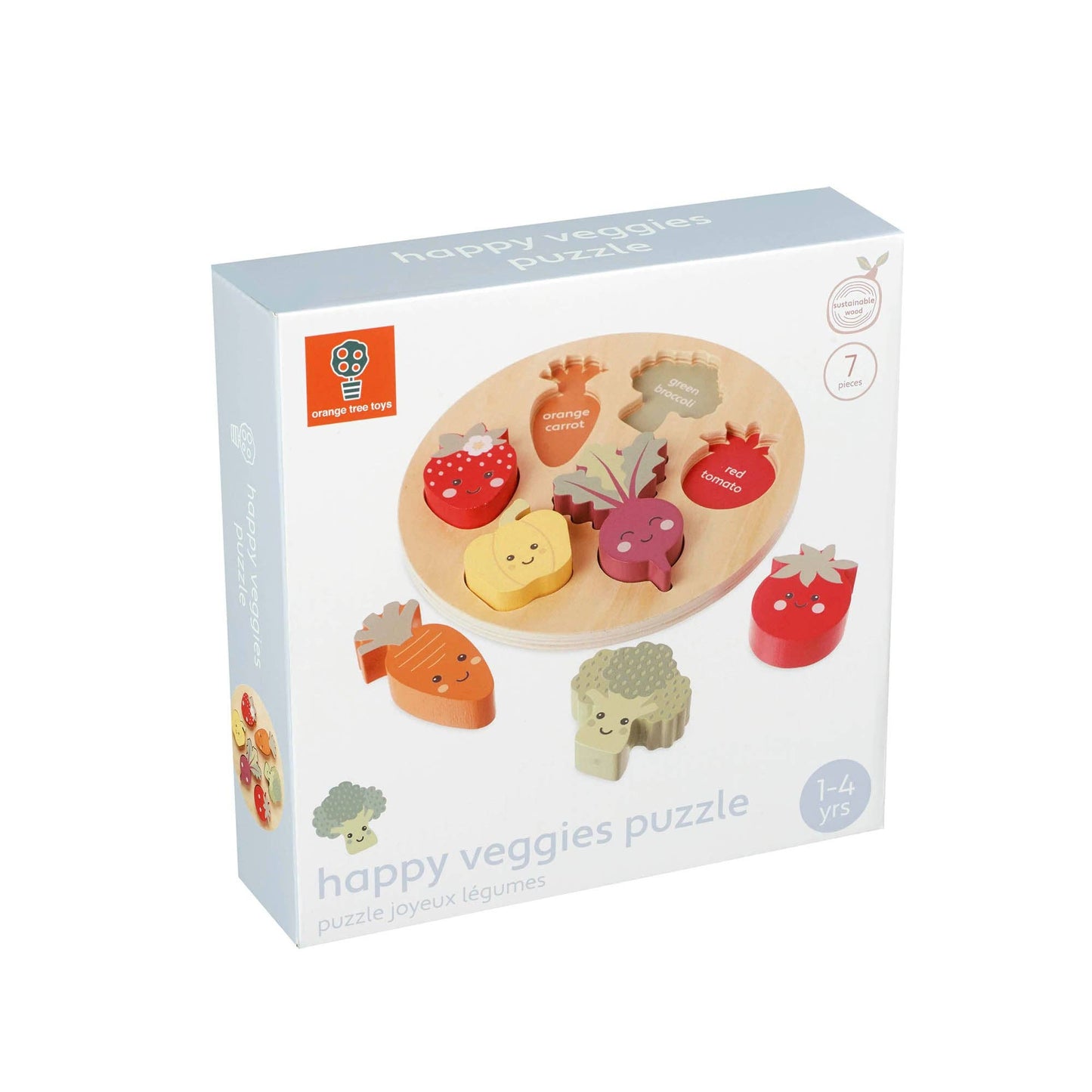 Happy Veggies Wooden Puzzle - Rose and Friends