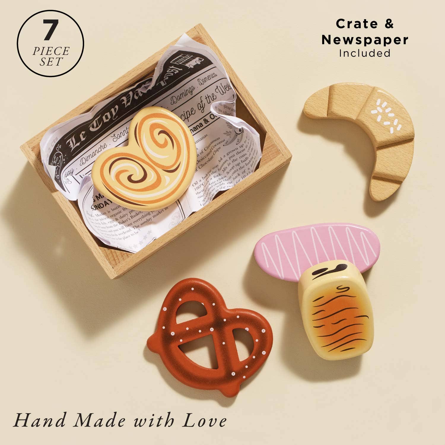 Bakery & Patisserie Wooden Market Crate - Rose and Friends