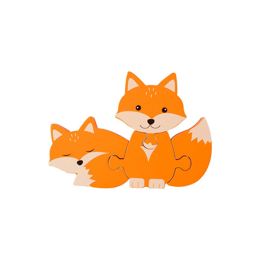 Woodland Fox Wooden Puzzle - Rose and Friends