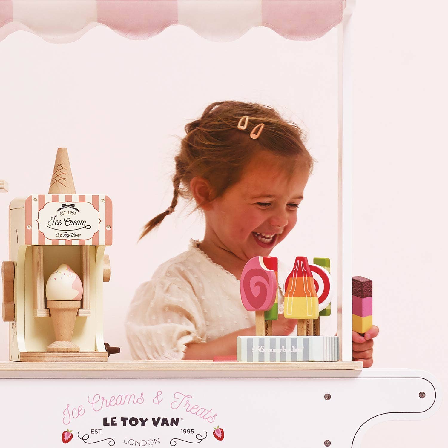 Wooden Ice Lollies Popsicles - Rose and Friends