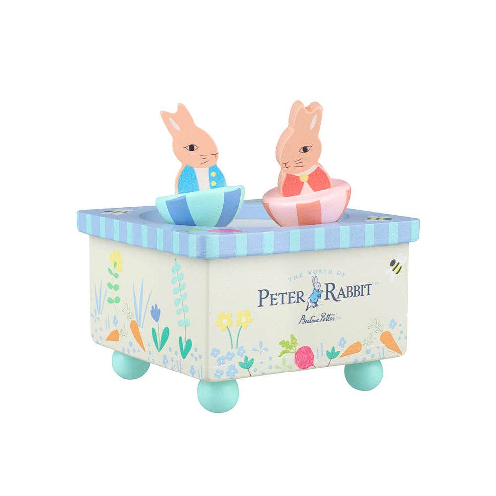 Wooden Peter Rabbit™ Music Box - Rose and Friends