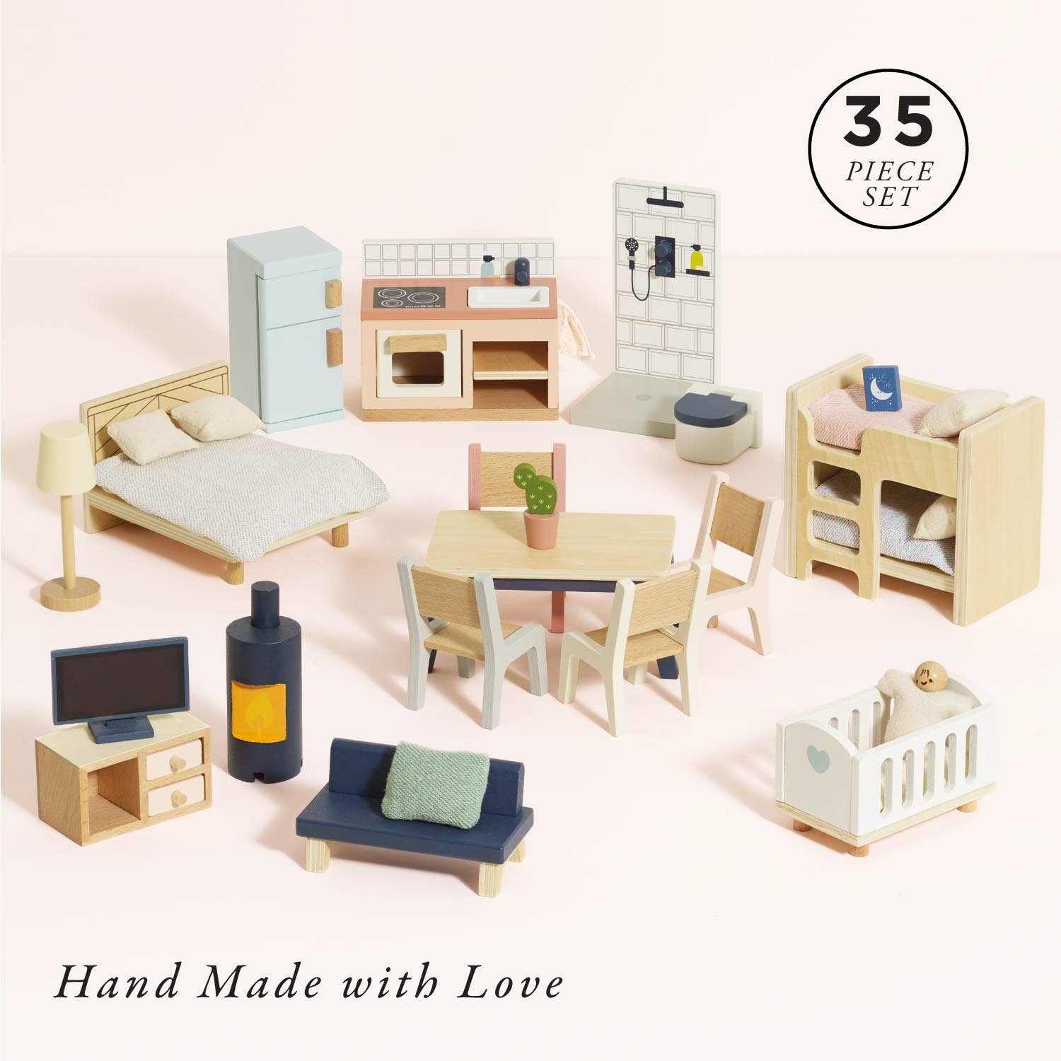 Complete Dolls House Furniture Set - Rose and Friends