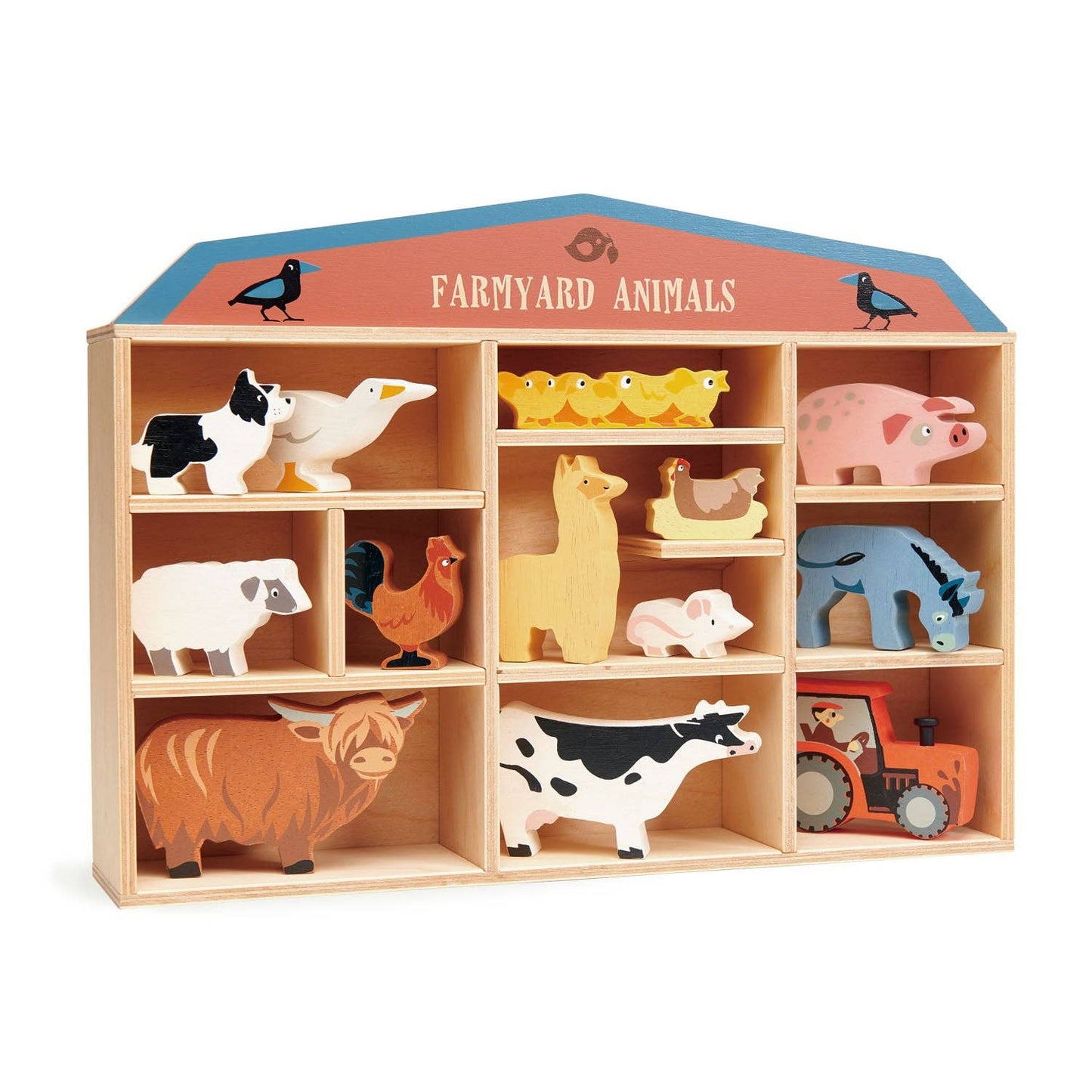 Tender Leaf 13 Farmyard Animals & Shelf - collectables