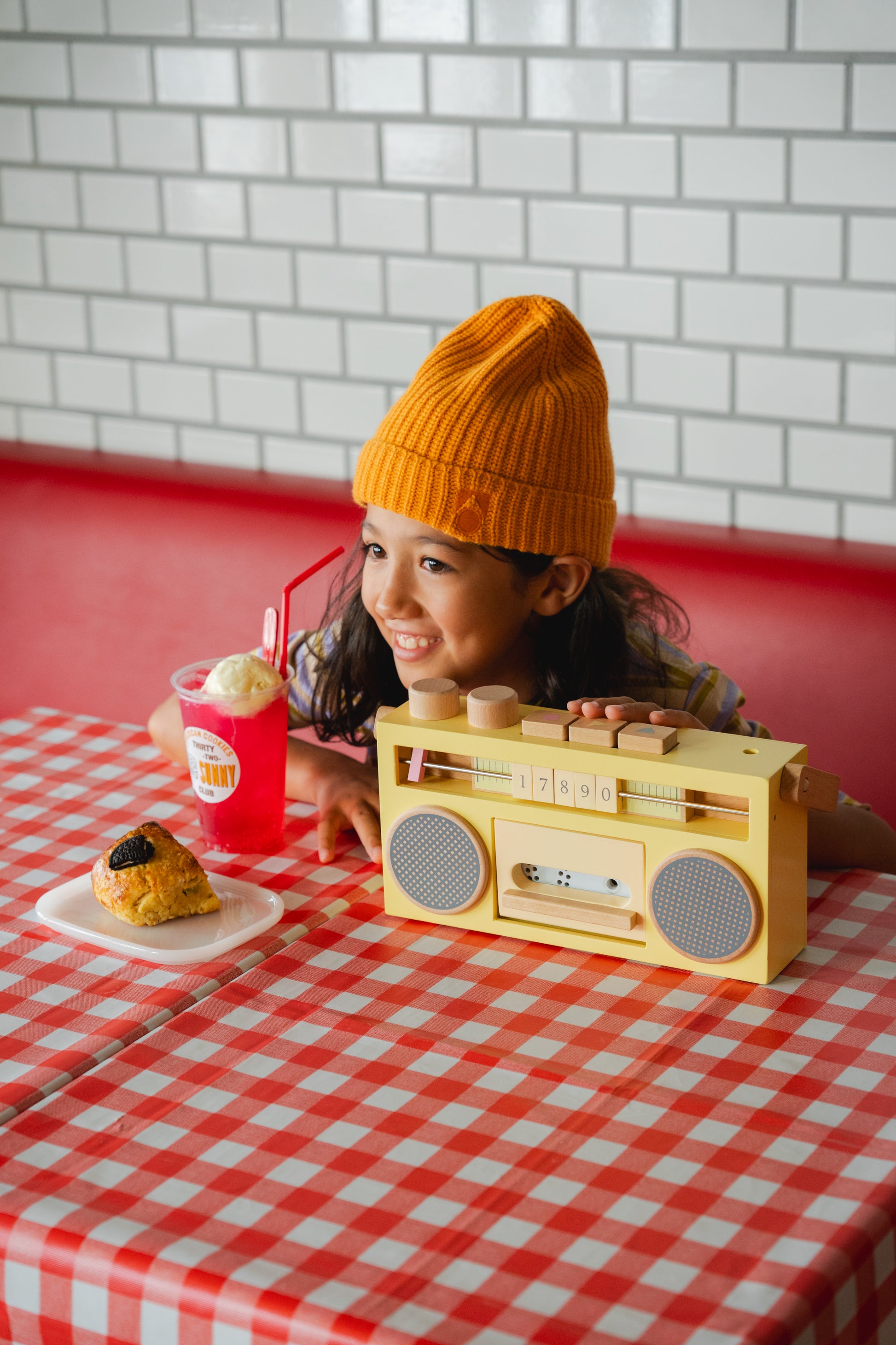 Kiko & gg Wooden Toy - Tape Recorder (Yellow) - Rose and Friends