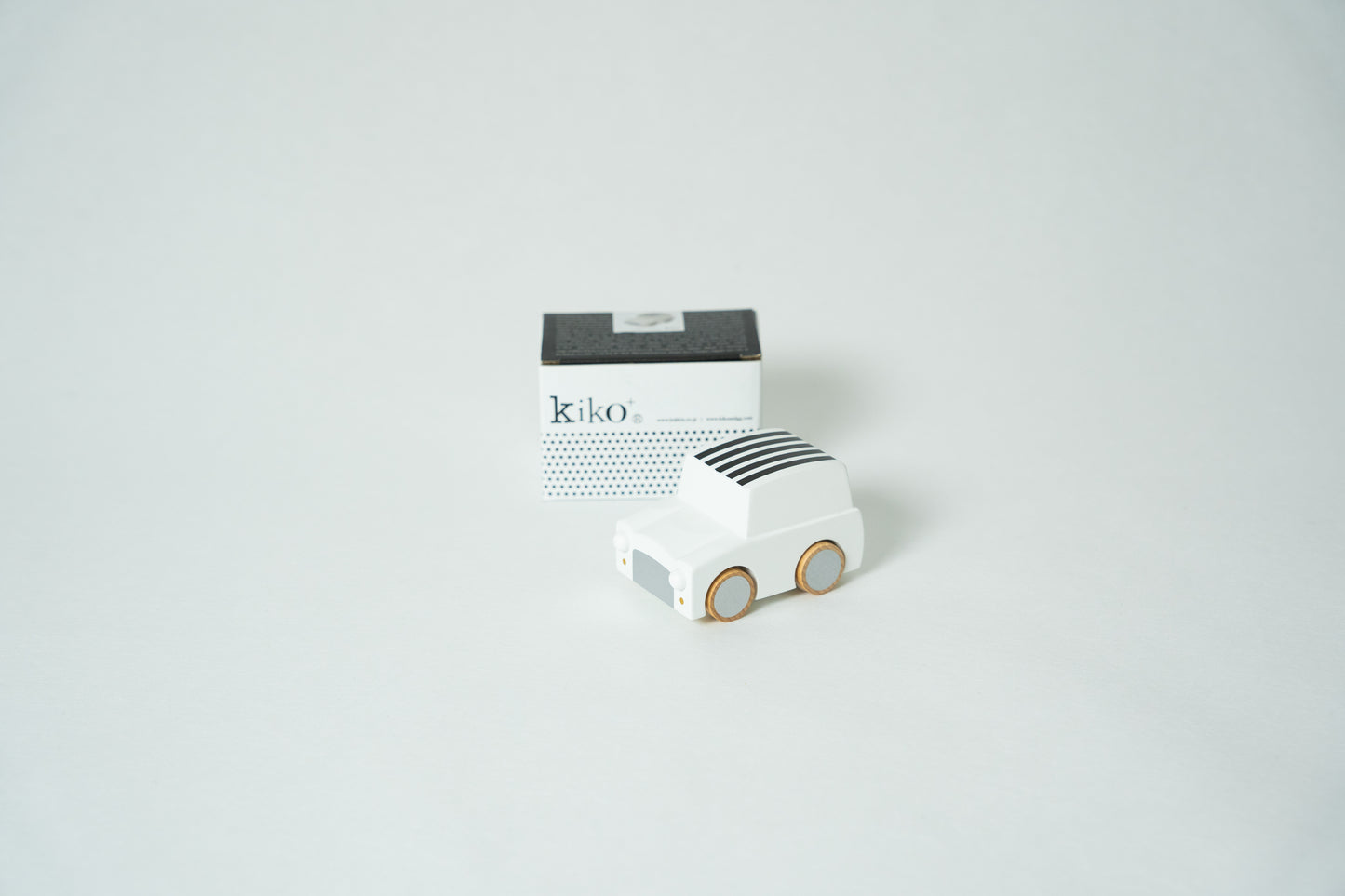 Kiko & gg Wooden Toy - Kuruma Car (Stripe White) - Rose and Friends