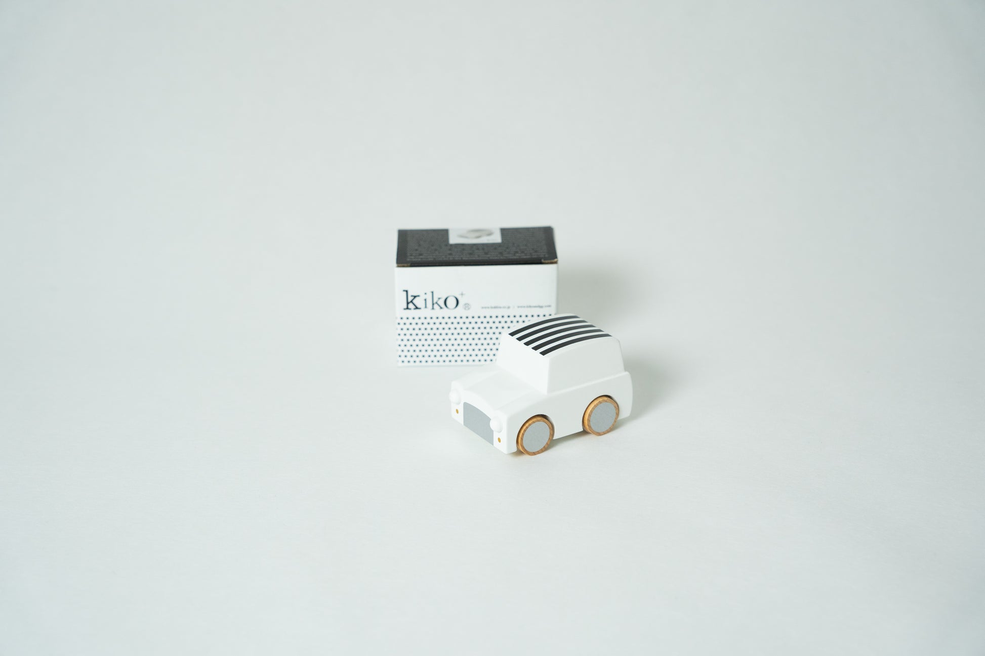 Kiko & gg Wooden Toy - Kuruma Car (Stripe White) - Rose and Friends