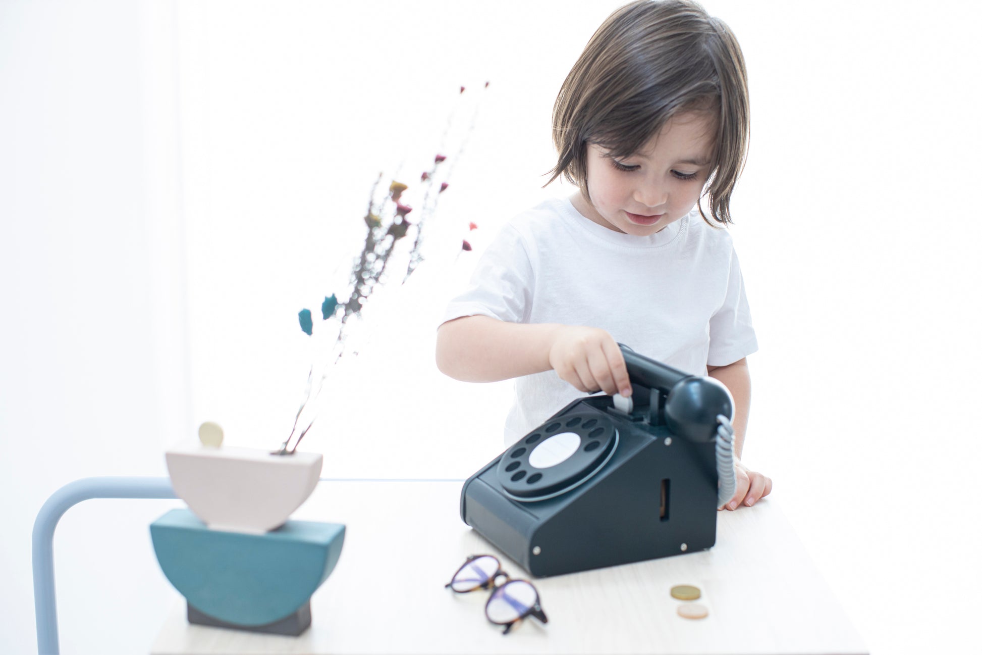 Kiko & gg Wooden Toy - Telephone (Black) - Rose and Friends