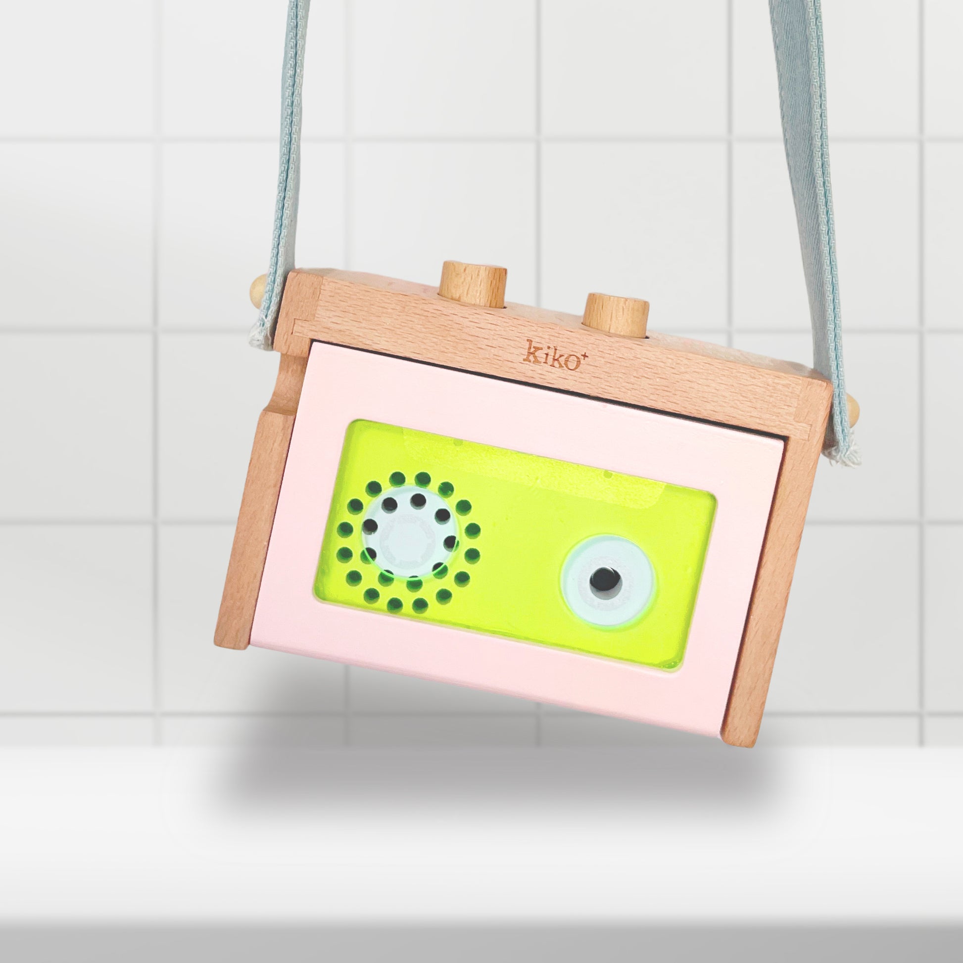 Kiko & gg Wooden Toy - Mini Tape Recorder (Pink/Lemon) - Rose and Friends