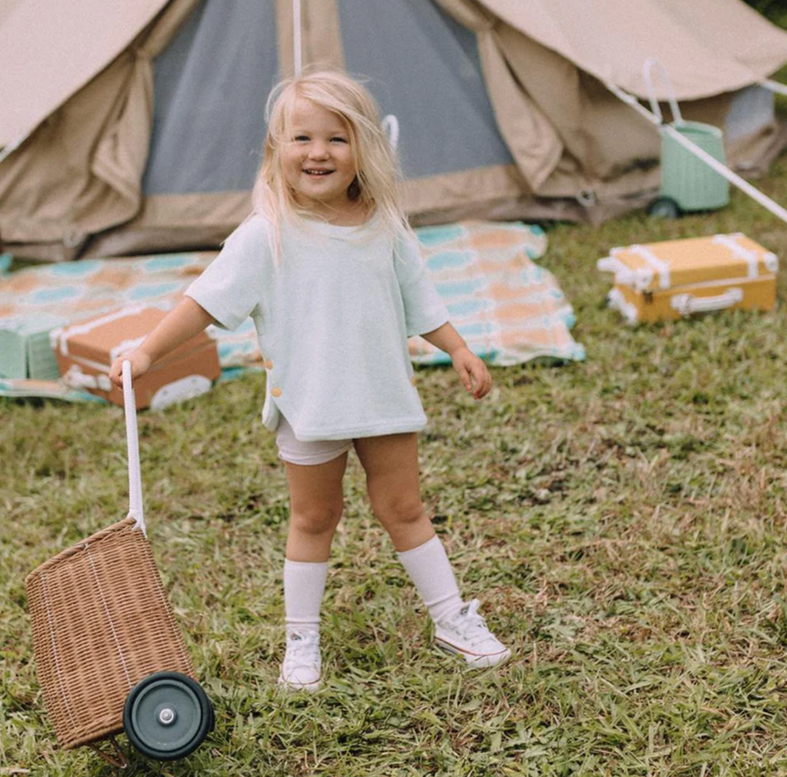 OLLI ELLA RATTAN ORIGINAL LUGGY - NATURAL - KIDS