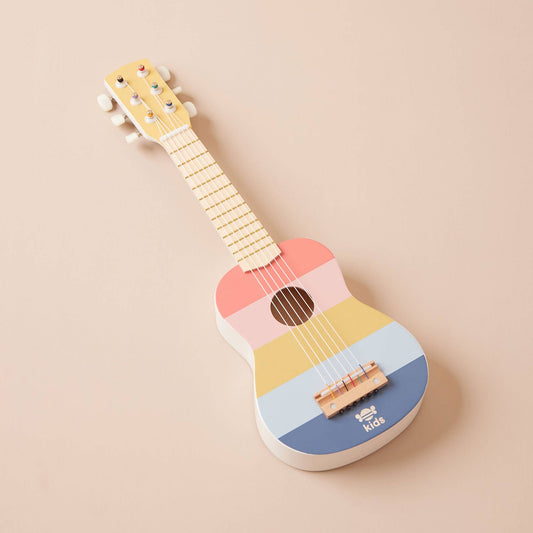 Just Bee Kids Stripe Wooden Guitar Toy - Rose and Friends