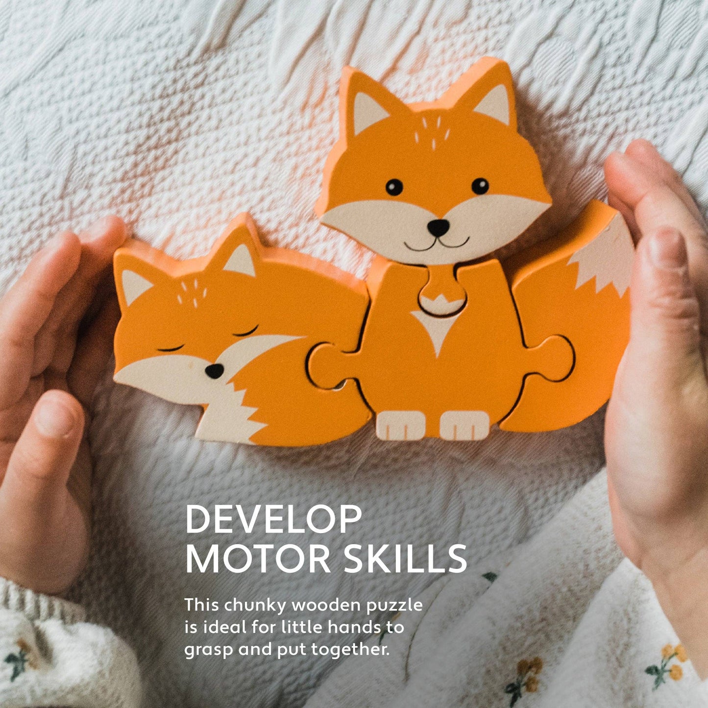 Woodland Fox Wooden Puzzle - Rose and Friends