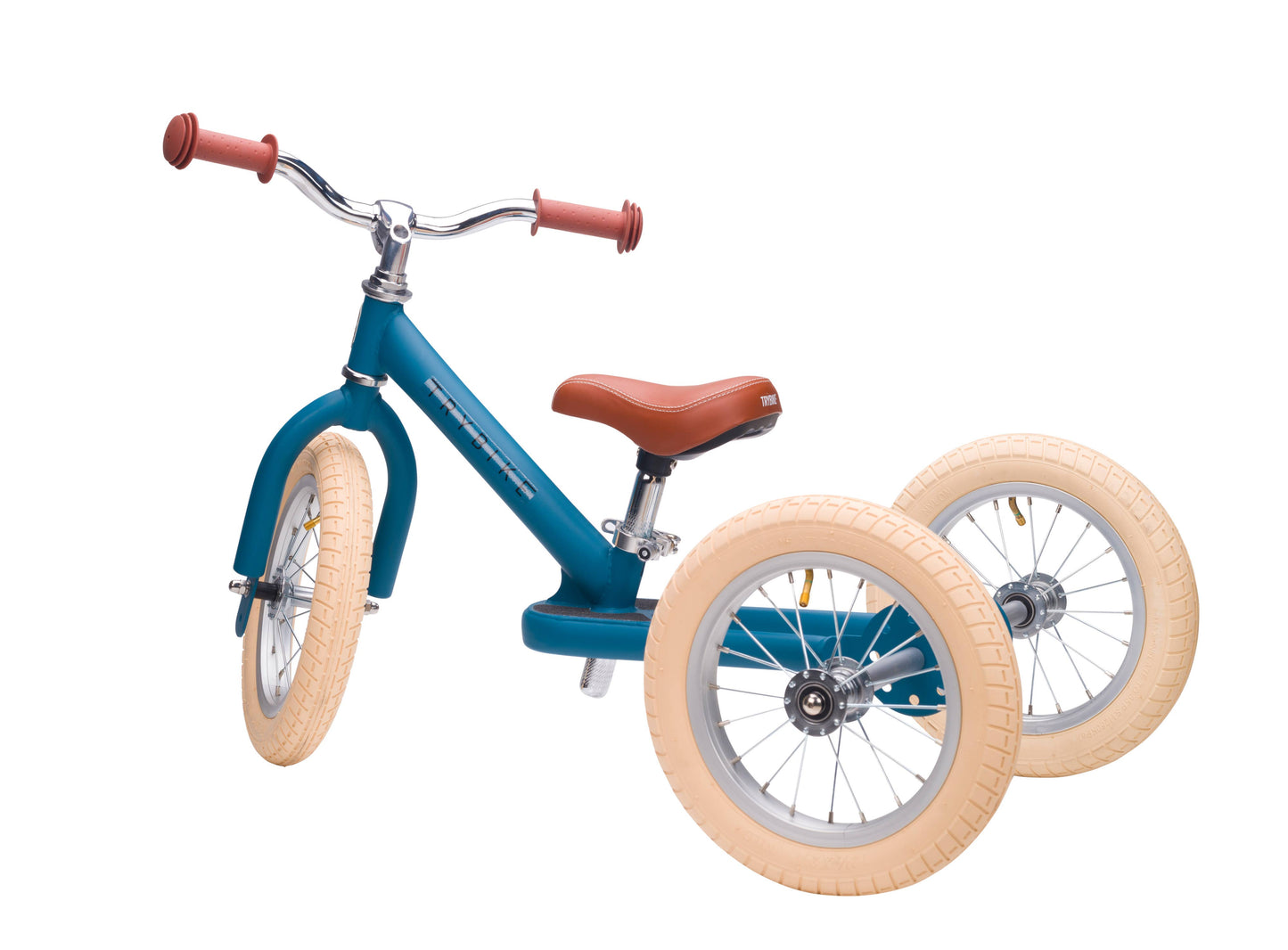 Trybike - Matte 2 In 1 Balance Bike / Trike - Vintage Blue - Rose and Friends