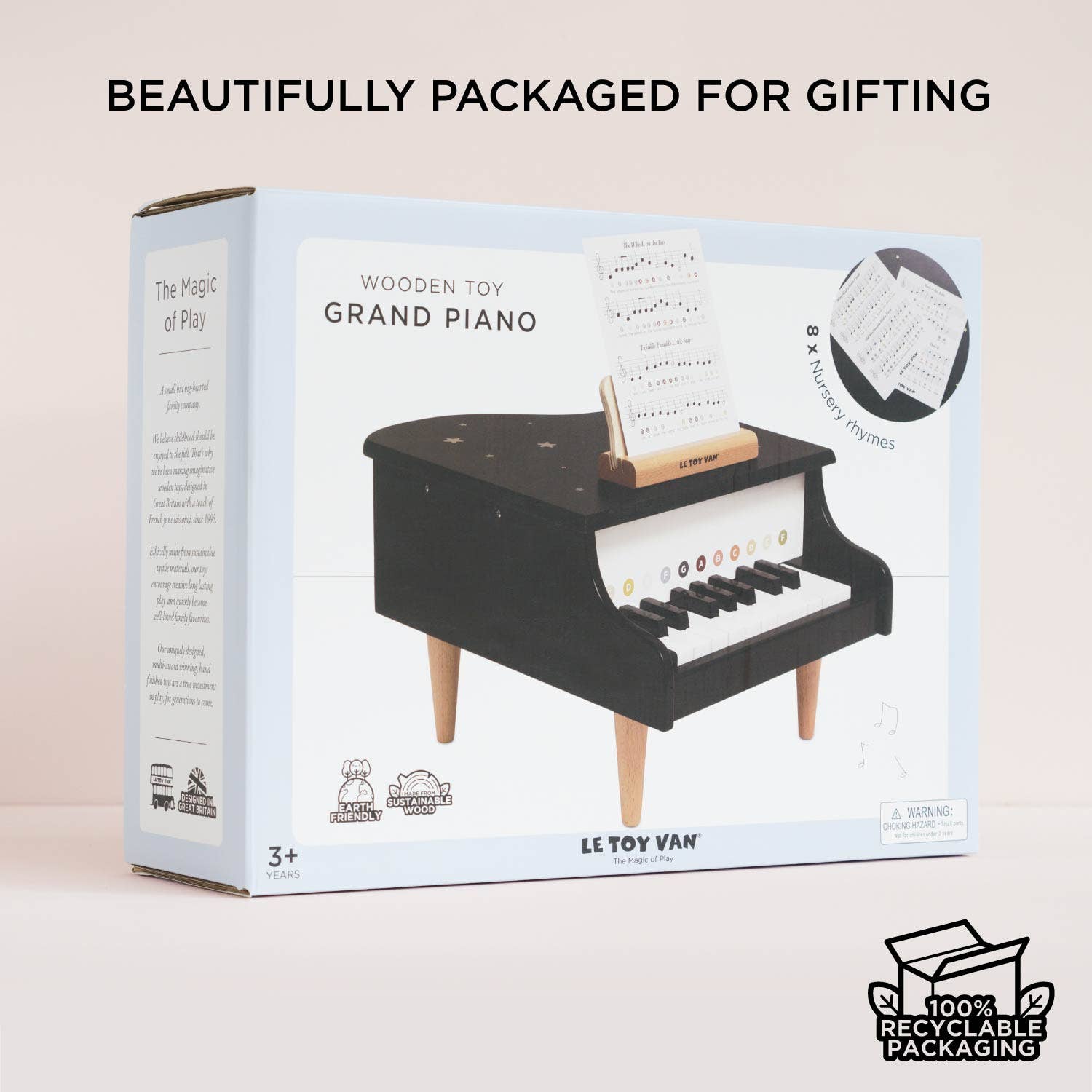 Wooden Grand Piano Toy - Rose and Friends