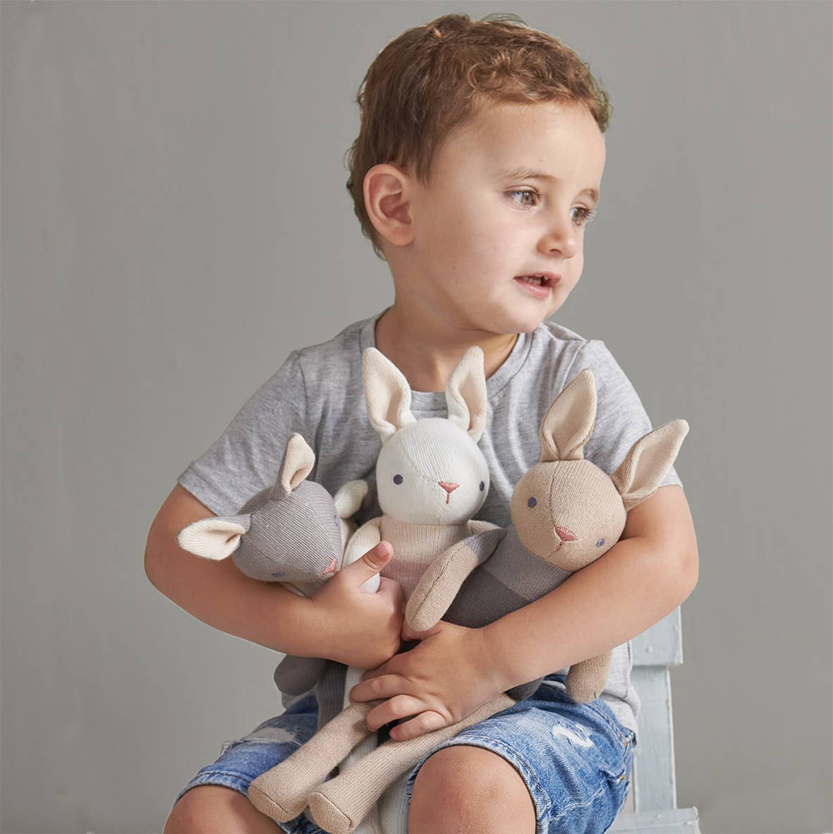 Baby Threads Cream Bunny - Organic Doll 35cm - Rose and Friends