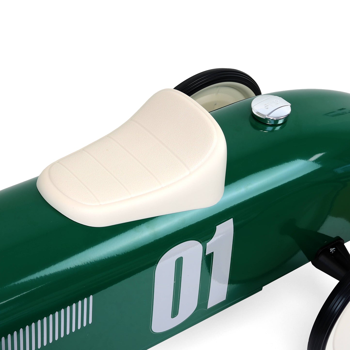 Vilal Metal British Racing Green Ride-On Car Vintage Style