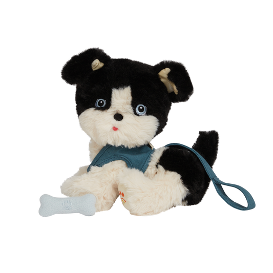 OLLI ELLA DINKUM DOGS - LUCKY - BLK/WHITE - TOY