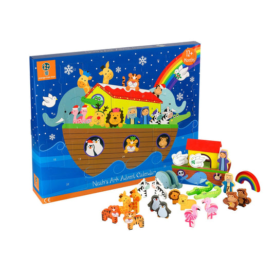 Wooden Advent Calendar - Noahs Ark - Rose and Friends
