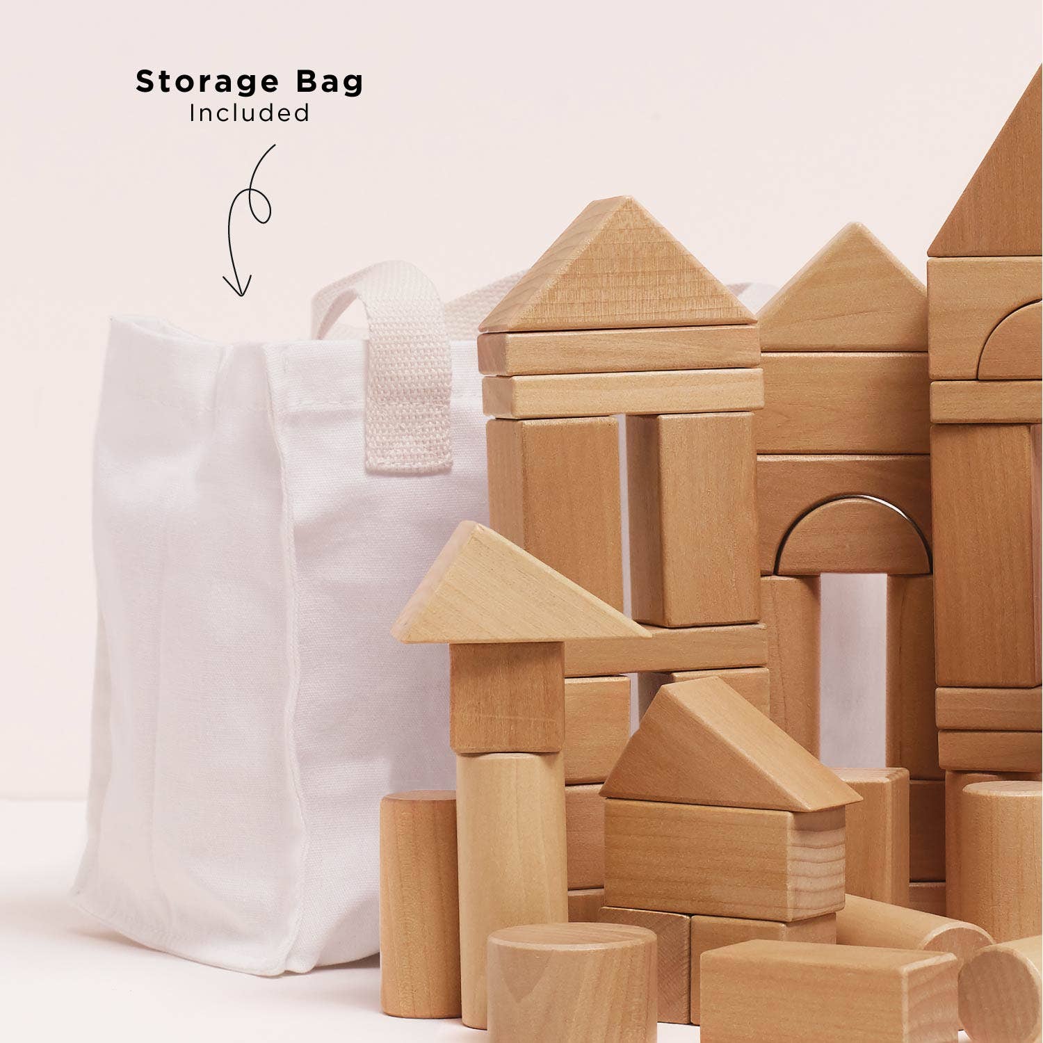 Natural Wood Building Blocks - Rose and Friends