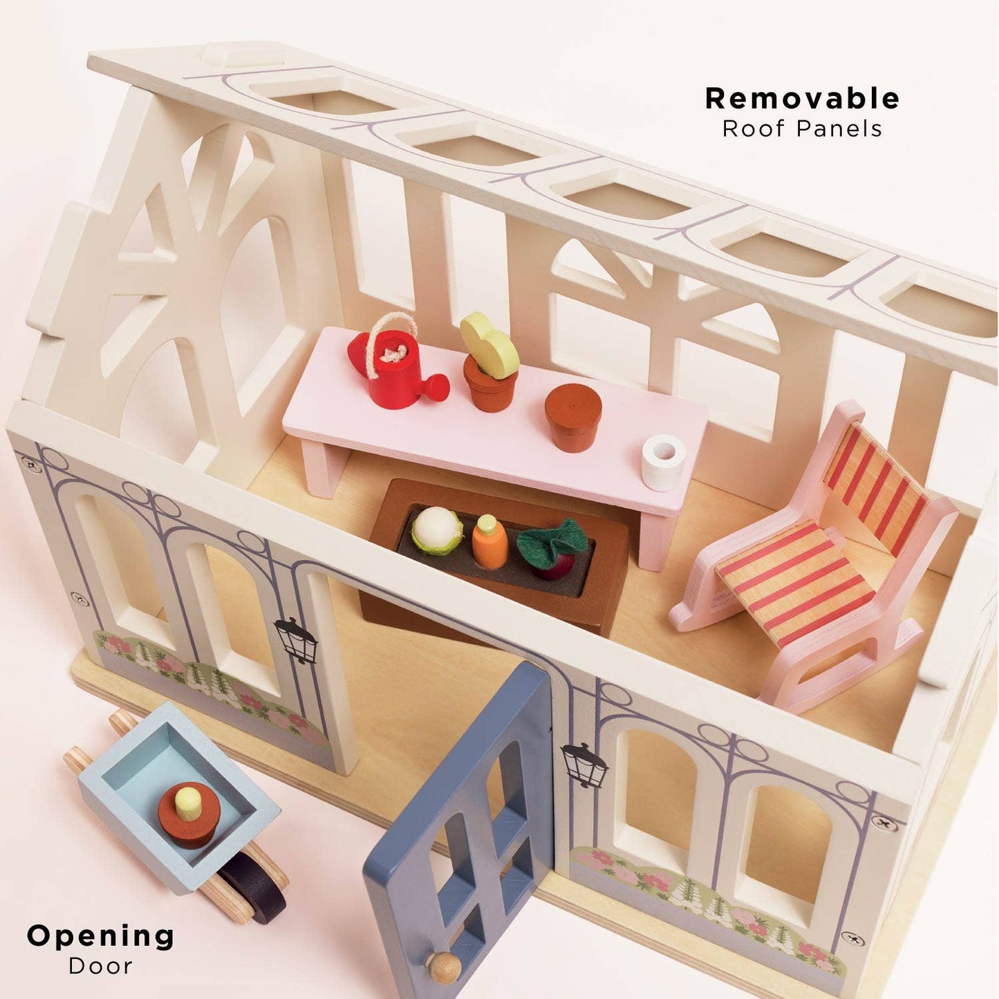 Dolls House Conservatory Playset - Rose and Friends