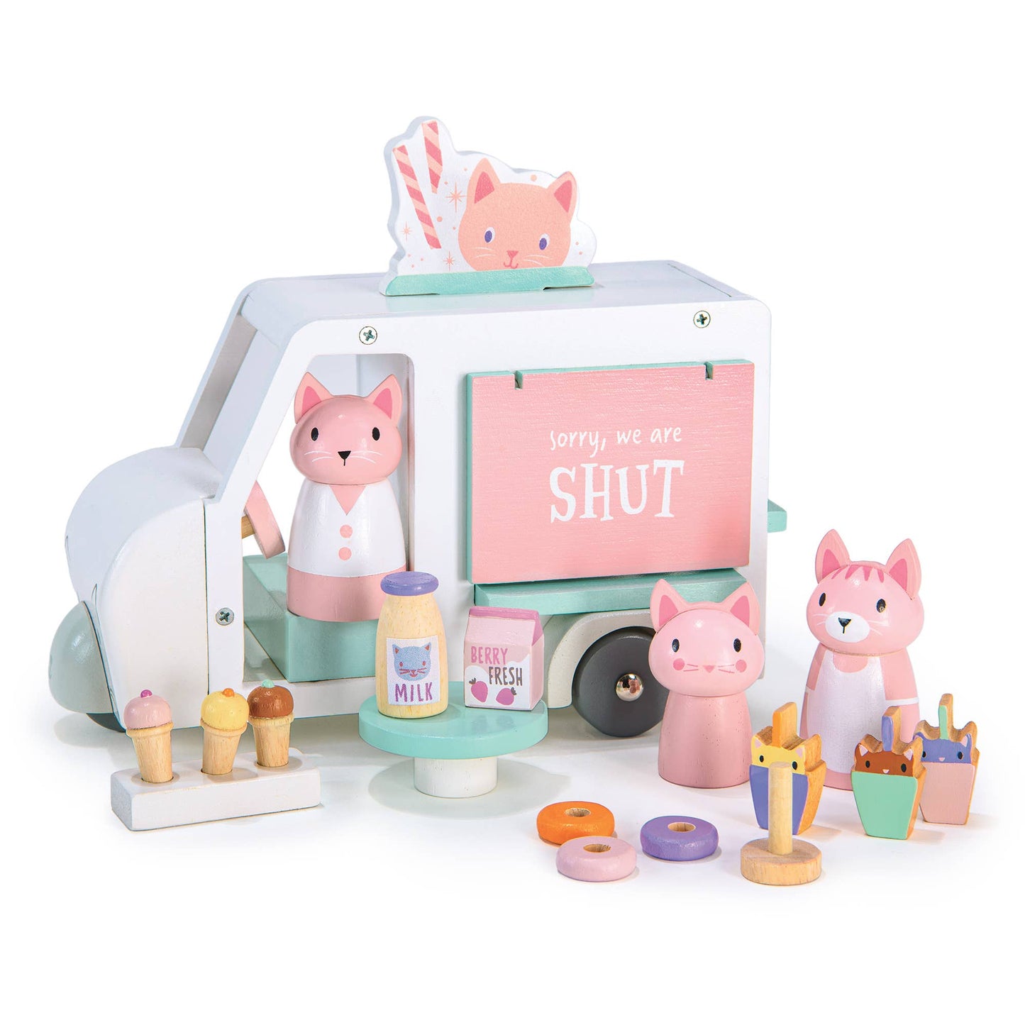 Tender Leaf Merrywood Tales Kitty's Milkshake Van - Rose and Friends