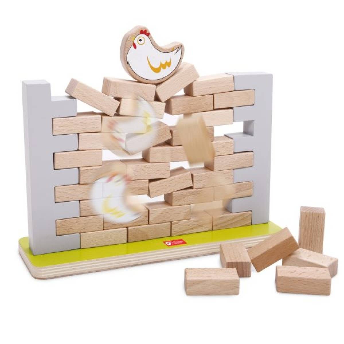 Classic World Jenga Style Wall – Wooden Coordination Game - Rose and Friends