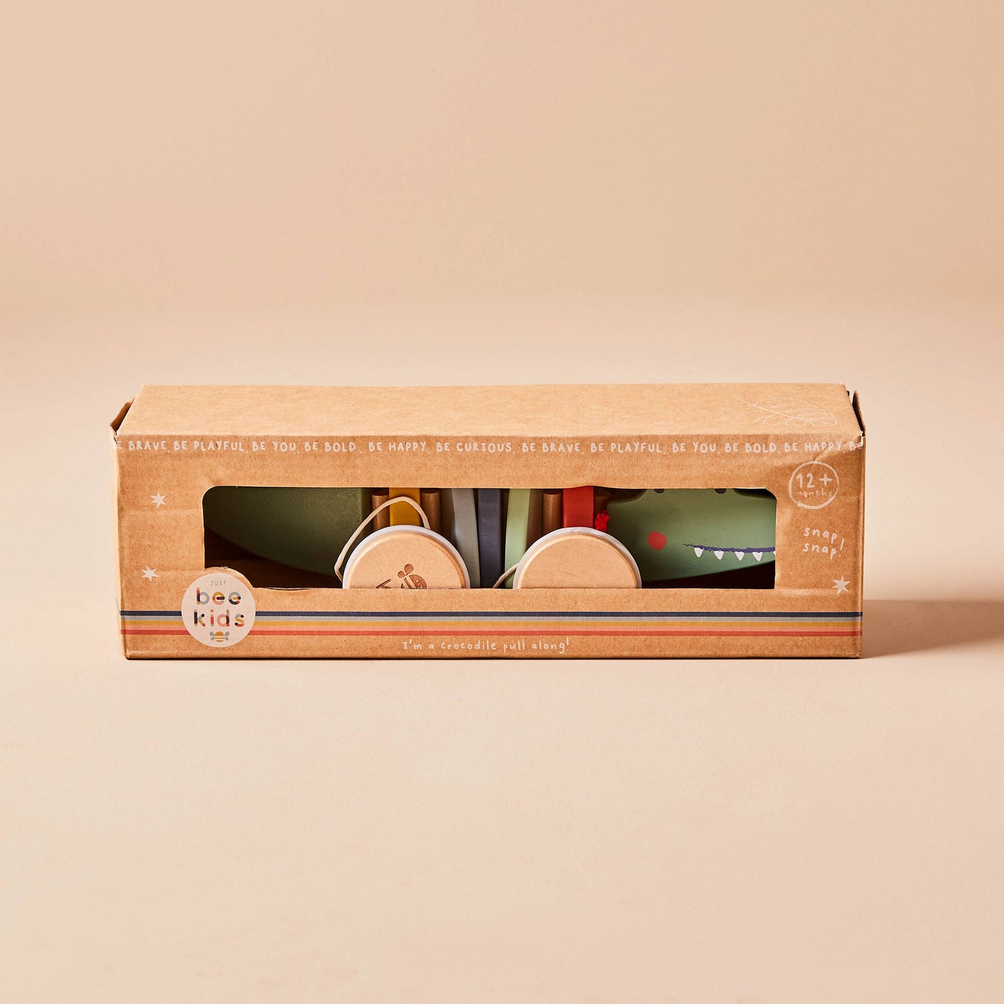 Just Bee Kids Wooden Crocodile Pull Along Toy FSC® - Rose and Friends