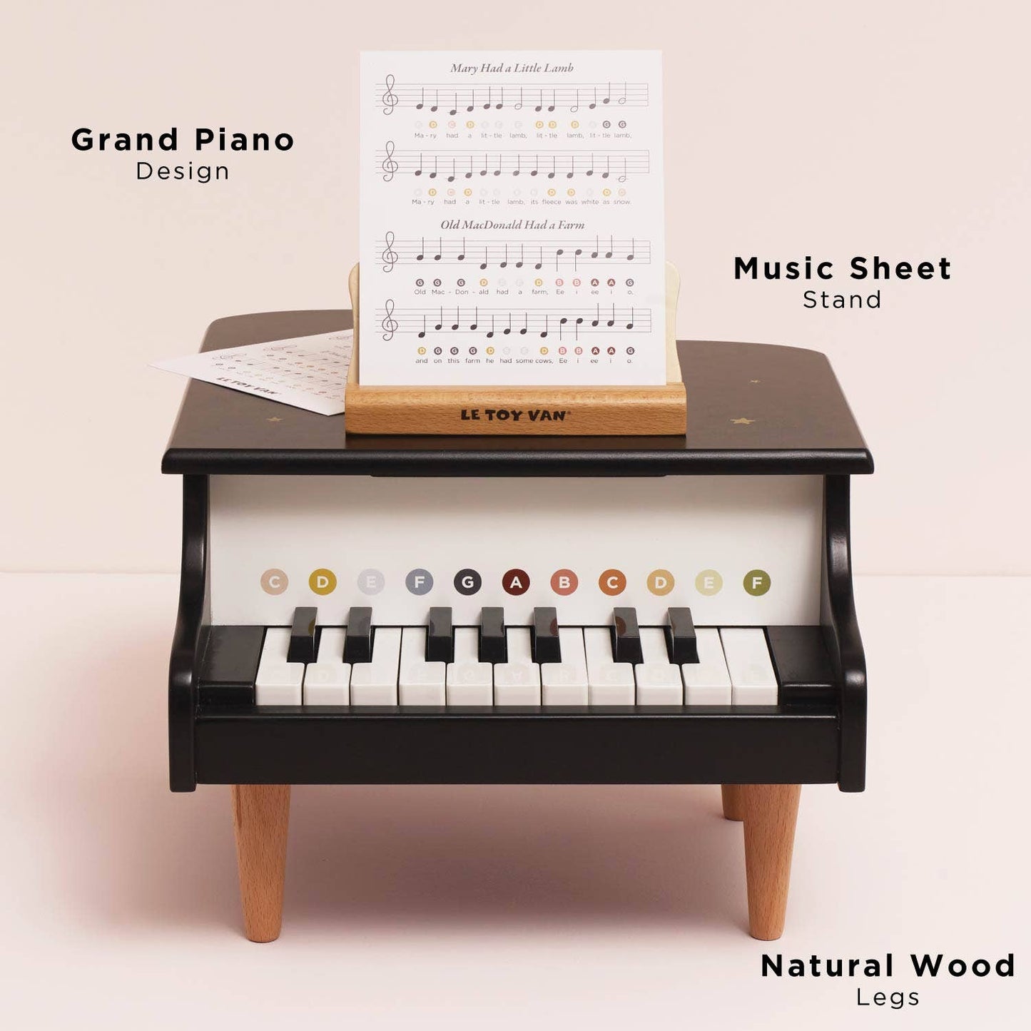 Wooden Grand Piano Toy - Rose and Friends