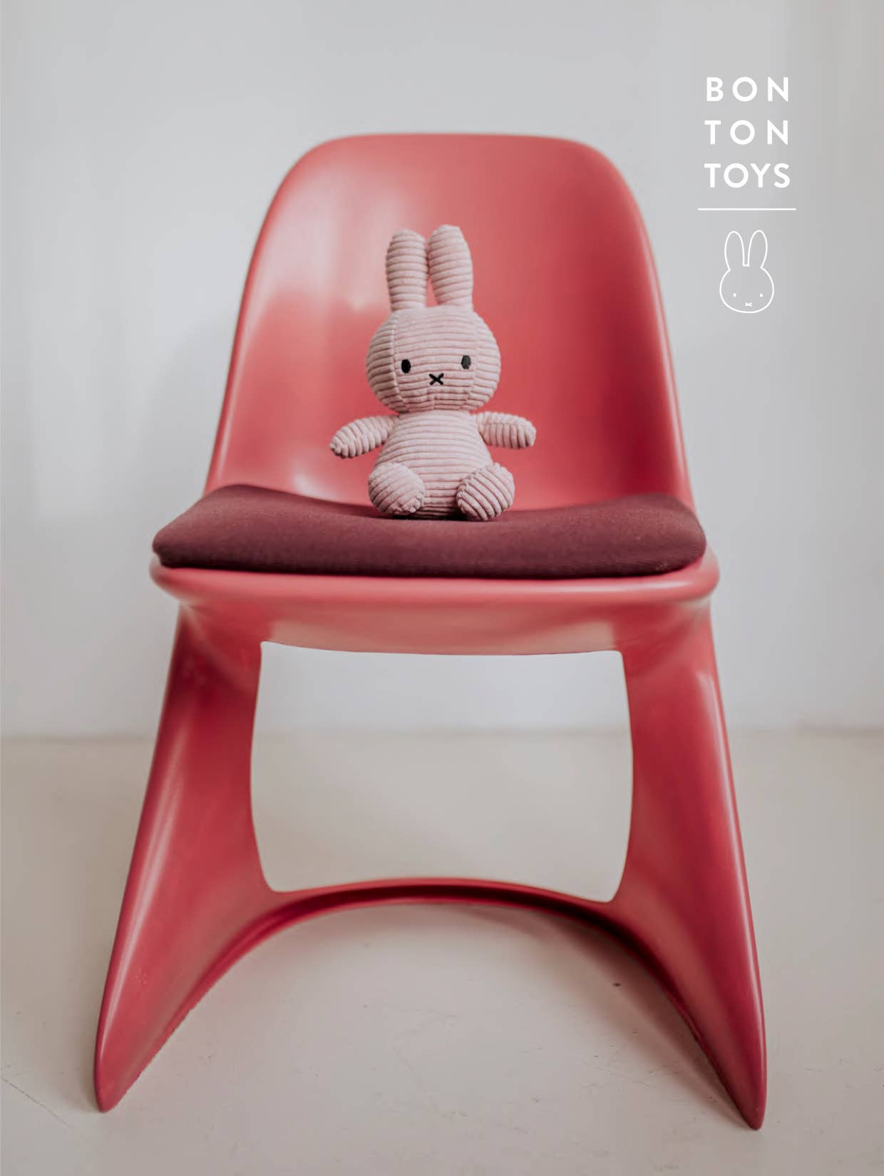 Miffy Corduroy ECO Pink 23cm - Rose and Friends