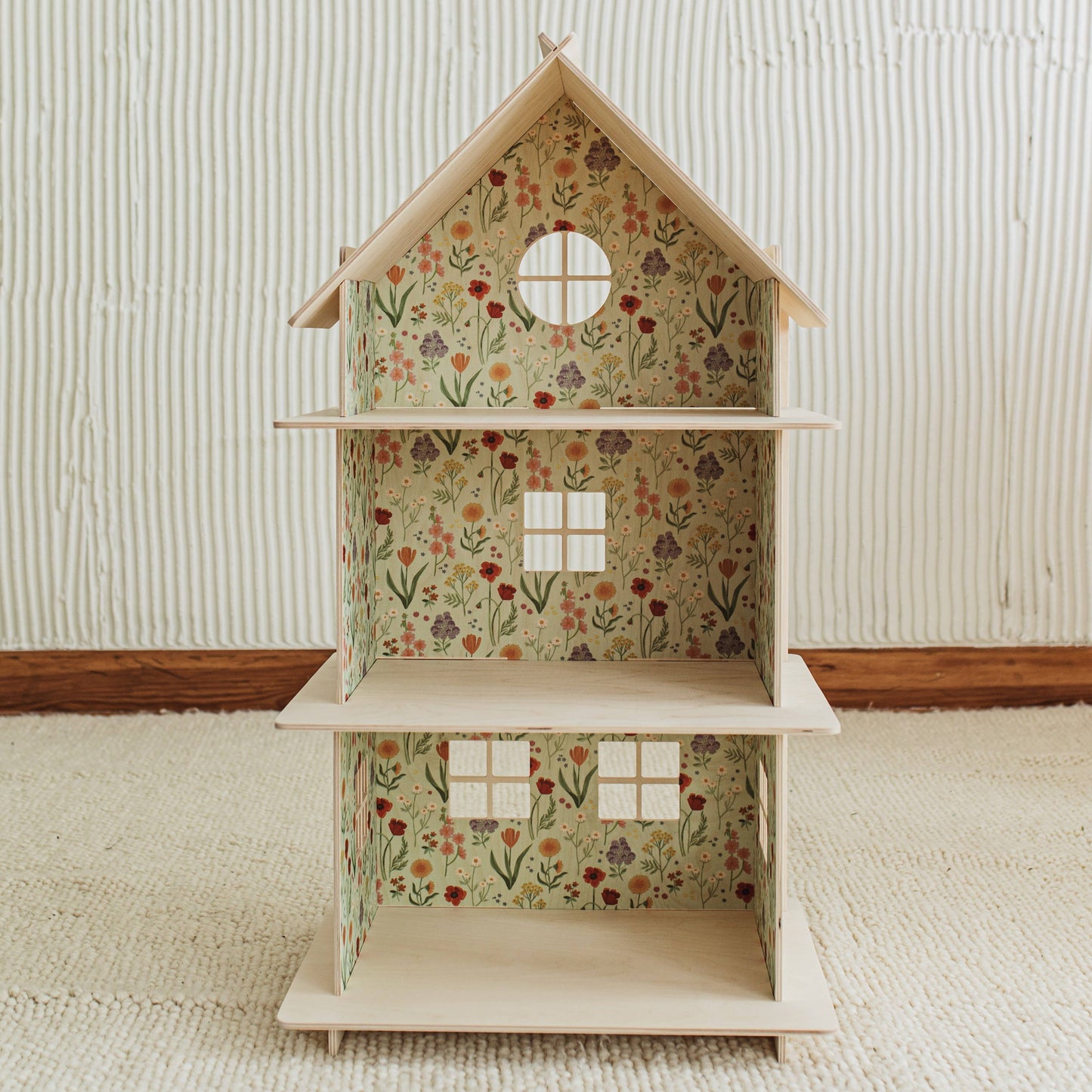 Modular Wooden Dollhouse / Modern dollhouse - Rose and Friends
