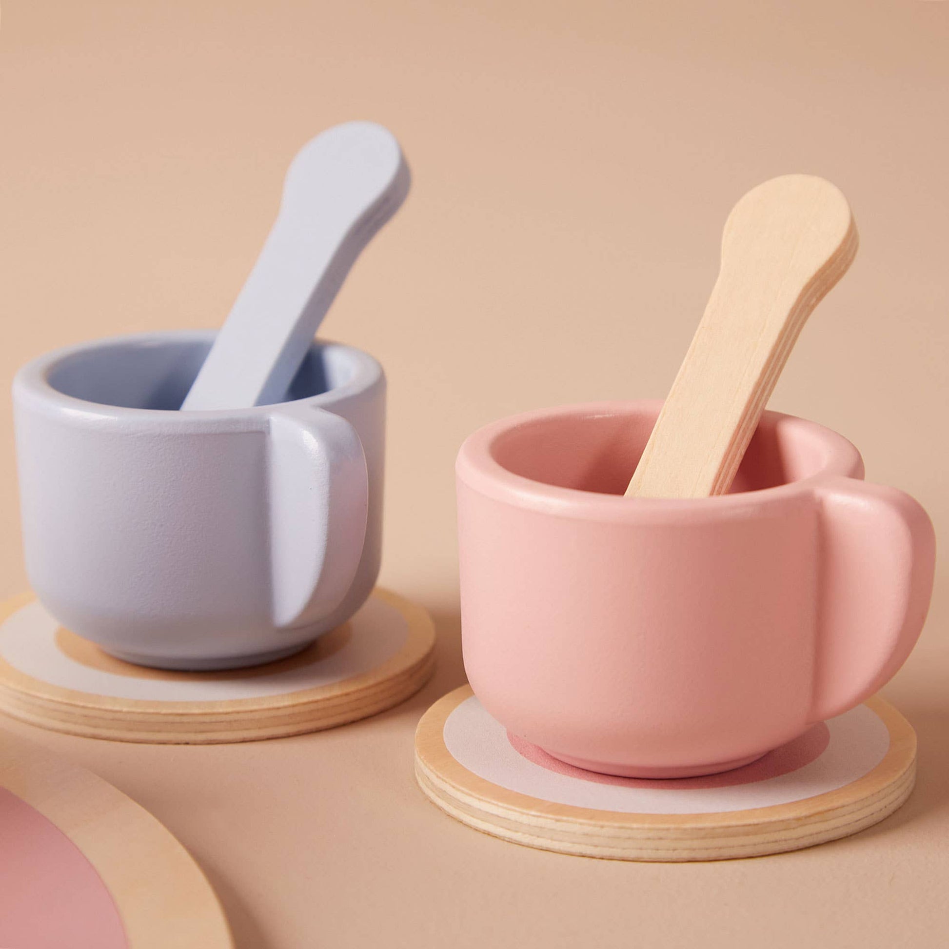 Just Bee Kids Wooden Tea Set FSC - Rose and Friends