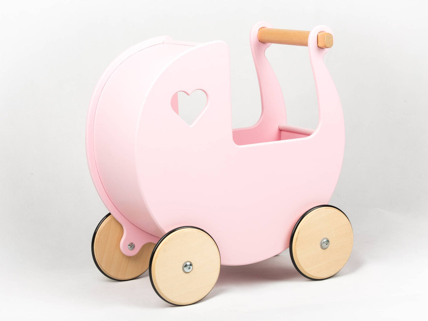 Moover Classic Light Pink Dolls Pram Wooden FSC Pushchair - Rose and Friends