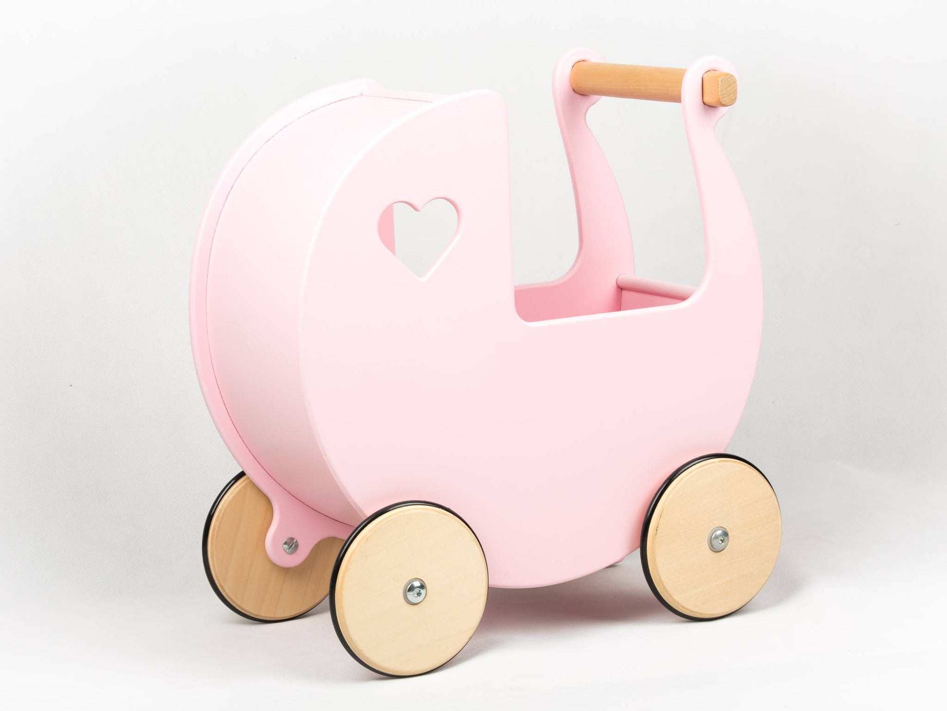 Moover Classic Light Pink Dolls Pram Wooden FSC Pushchair - Rose and Friends